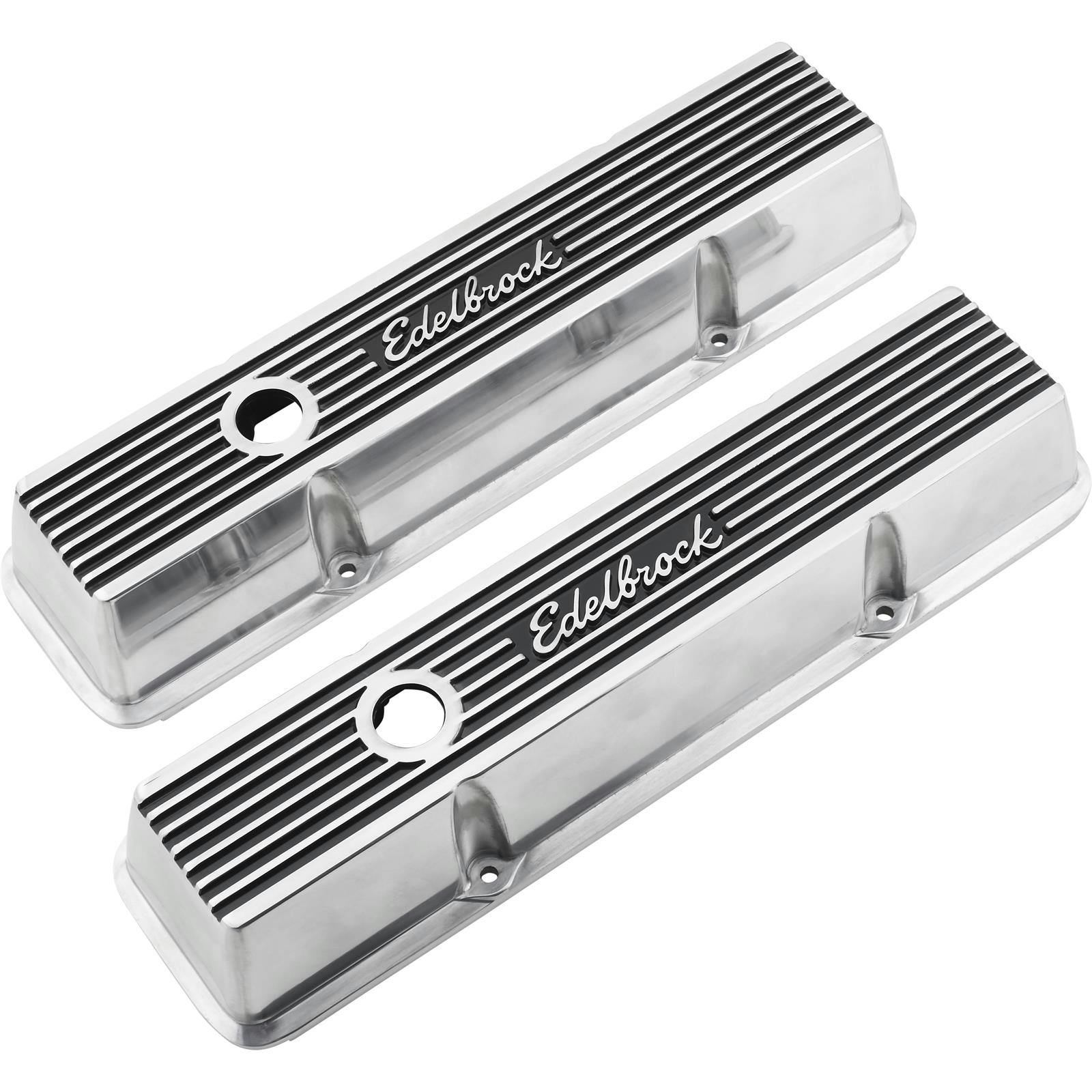 Edelbrock 4262 59-86 SBC V8 262-400 Elite II Black Valve Covers