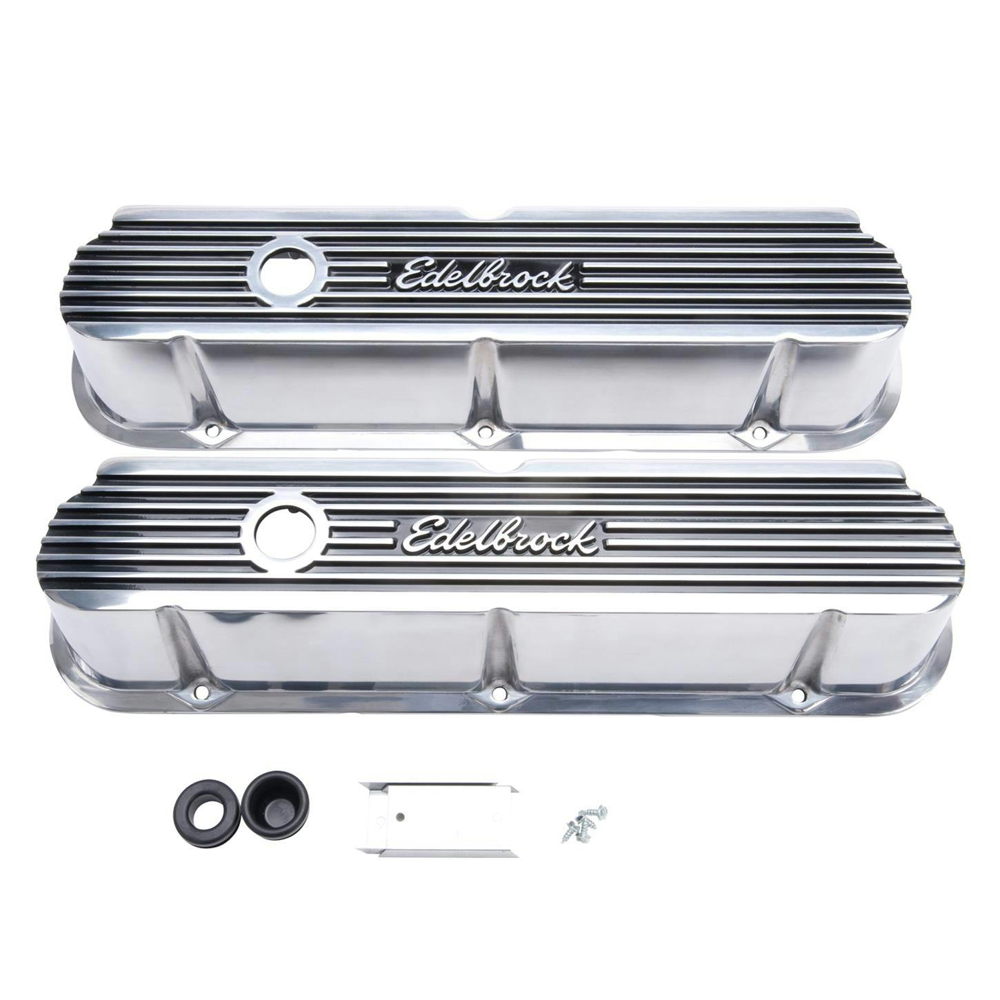 Edelbrock 4264 Elite Series Valve Cover Set, Ford 289,302,351W