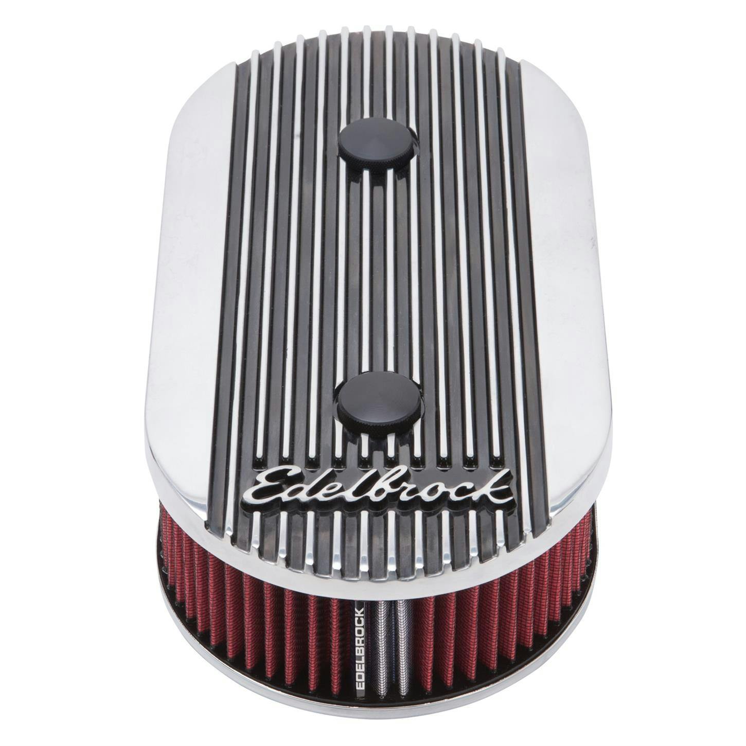 Edelbrock 4272 Elite II Air Cleaner, Oval, Dual Quad