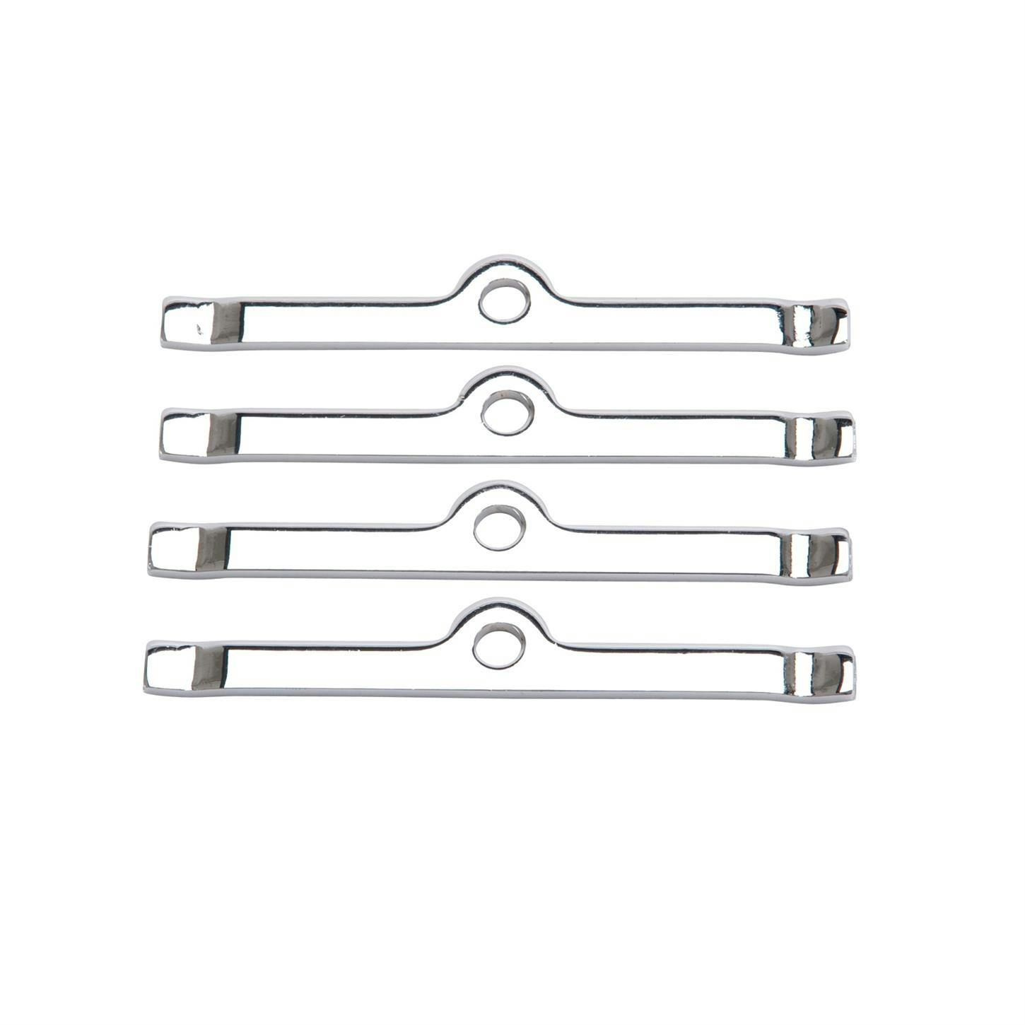 Edelbrock 4404 Chrome Valve Cover Hold Down Tab Set,Small Block Chevy
