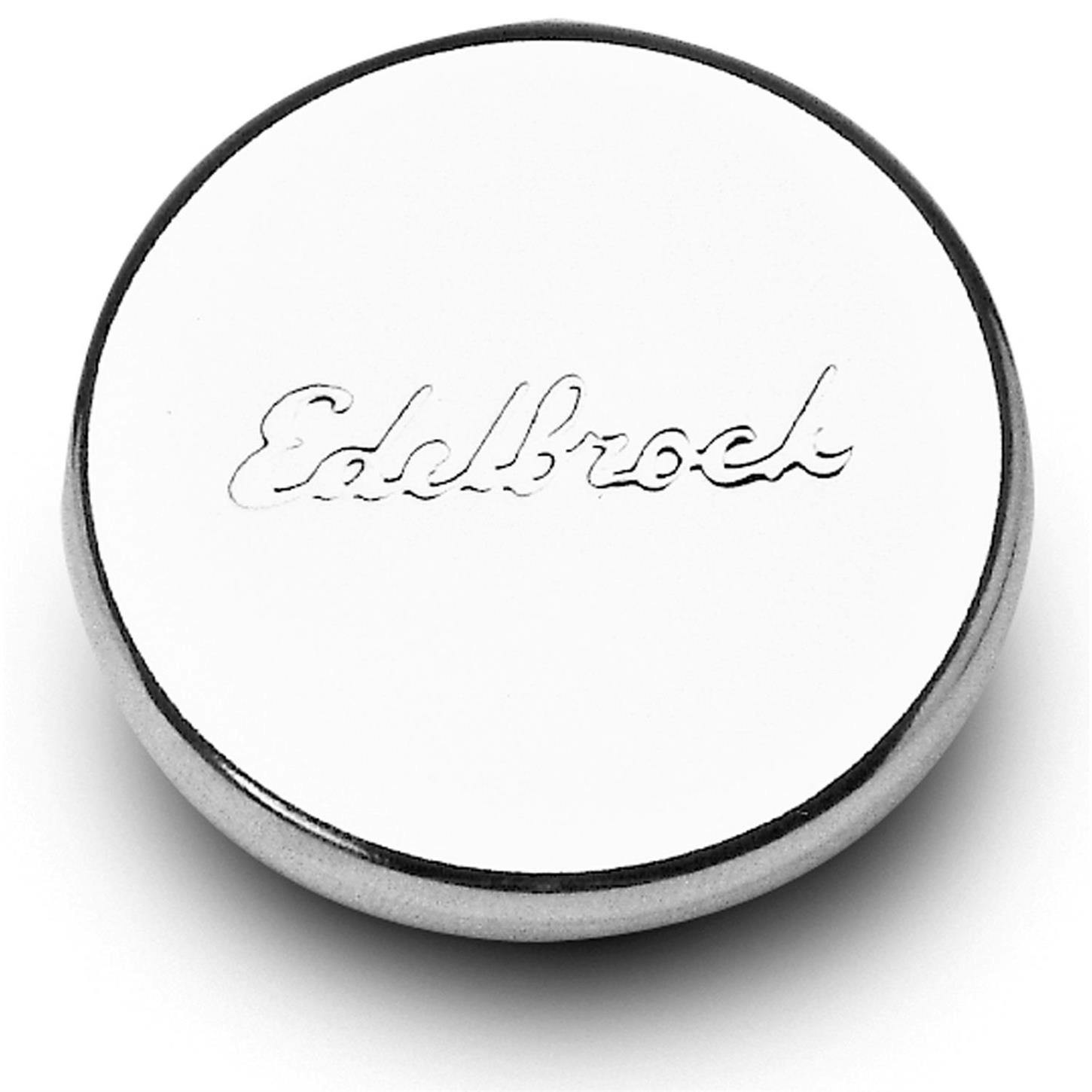 Edelbrock 4415 Hole Plug Oil Filler Cap, Round, Steel, Universal size