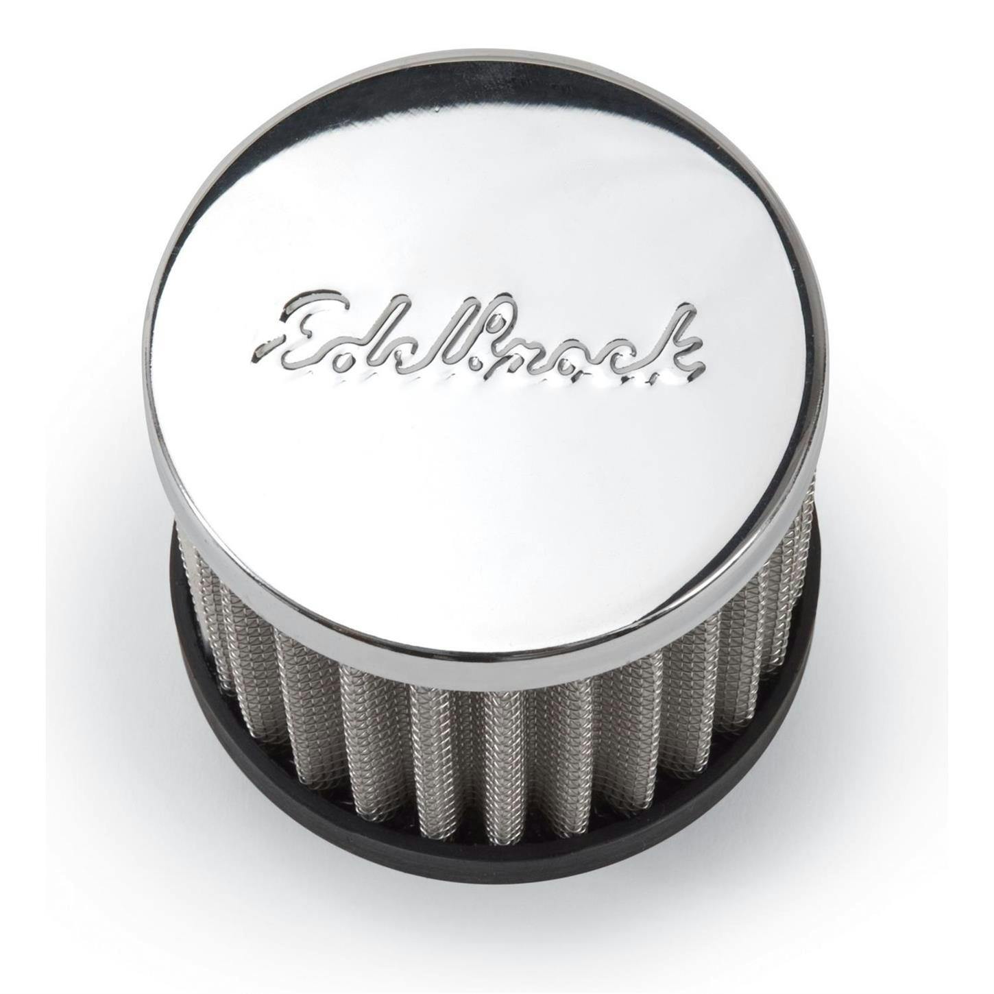 Edelbrock 4420 Circle Track Oil Breather Cap, Push In, Round