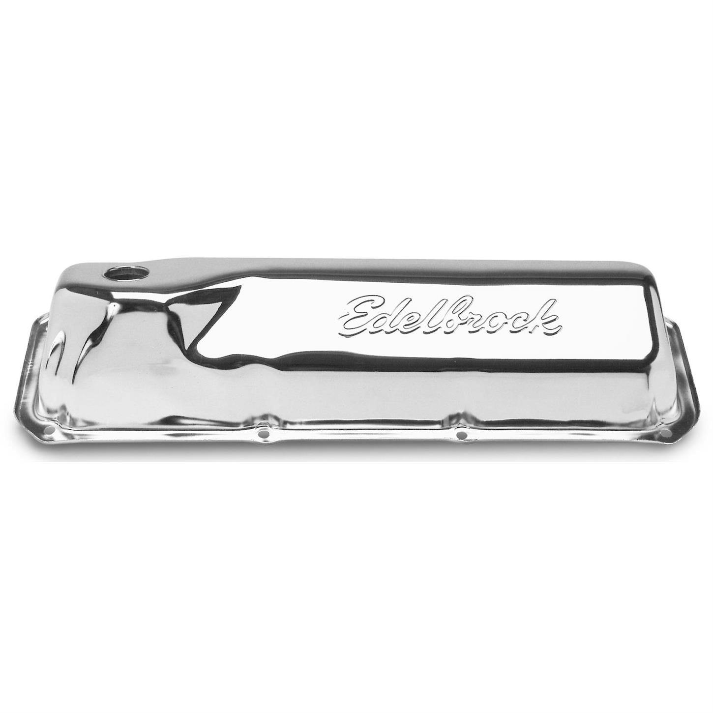 Edelbrock 4461 Signature Series Chrome Valve Covers, Ford 351C/351M