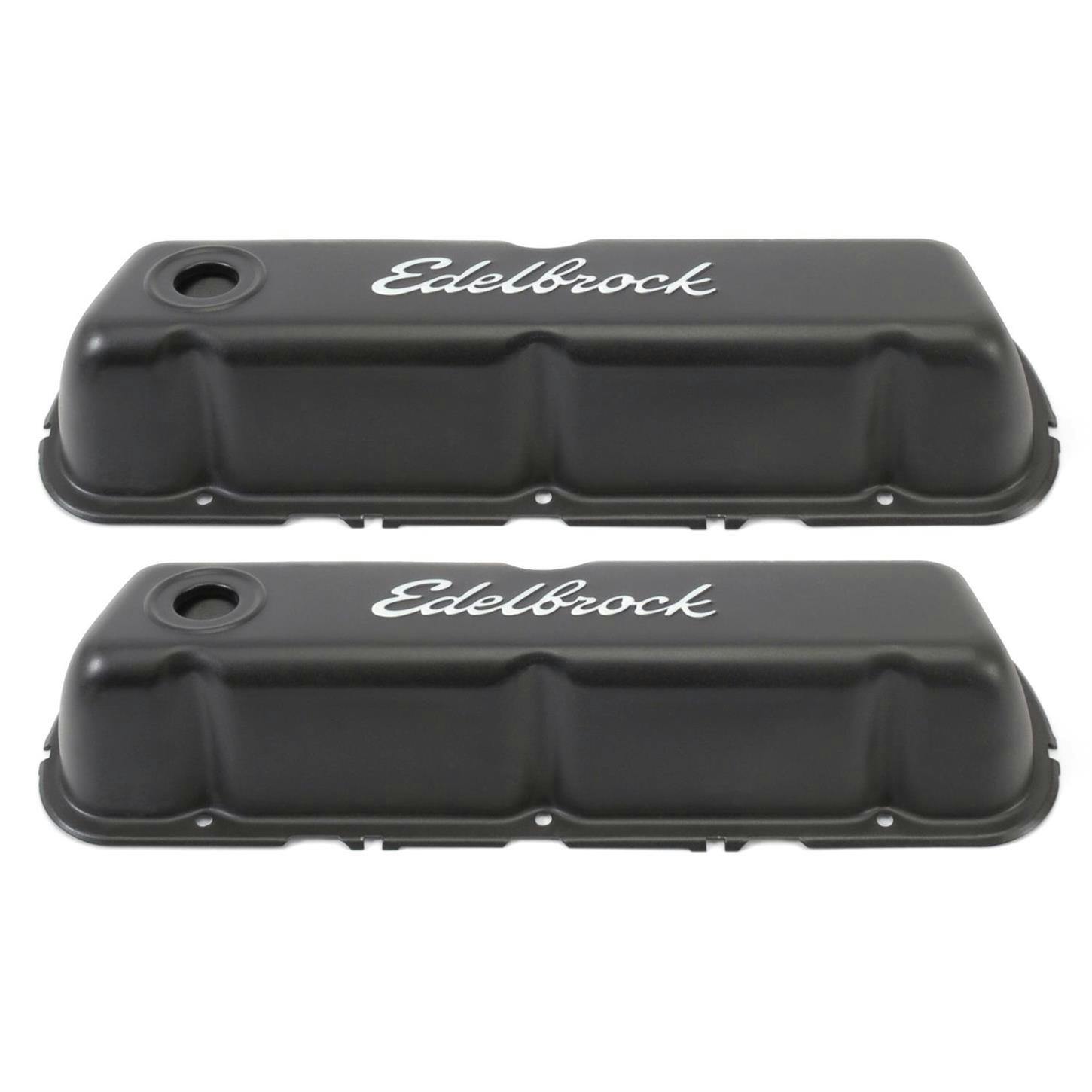 Edelbrock 4603 Signature Series Black Valve Cover Set, Ford