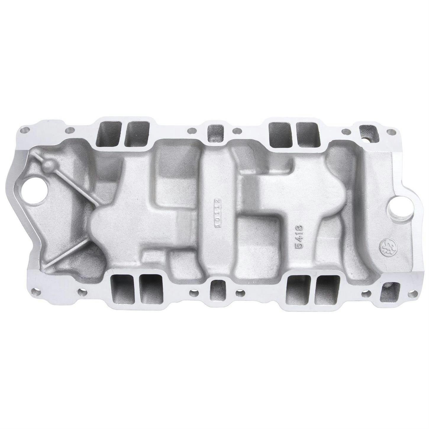 Edelbrock 5418 Small Block Chevy 3x2 3-Bolt Carb Intake Manifold