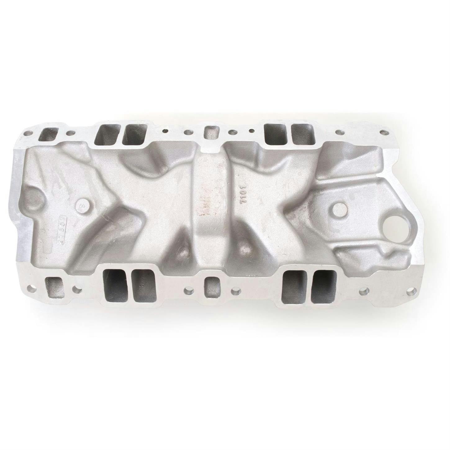Edelbrock 7101 Performer RPM Intake Manifold, Plain Aluminum Finish