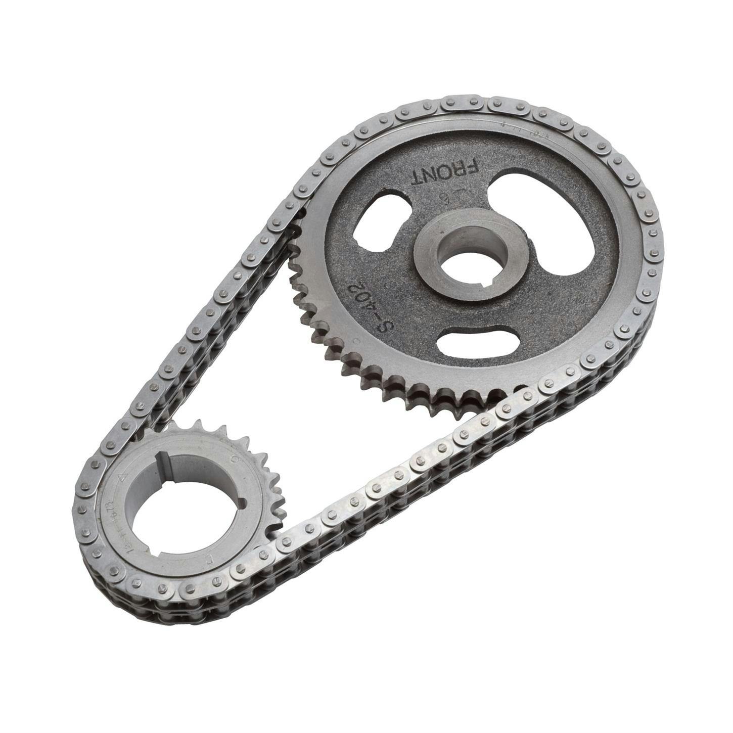 Edelbrock 7803 Performer-Link True Roller Timing Set Chain, SB V6