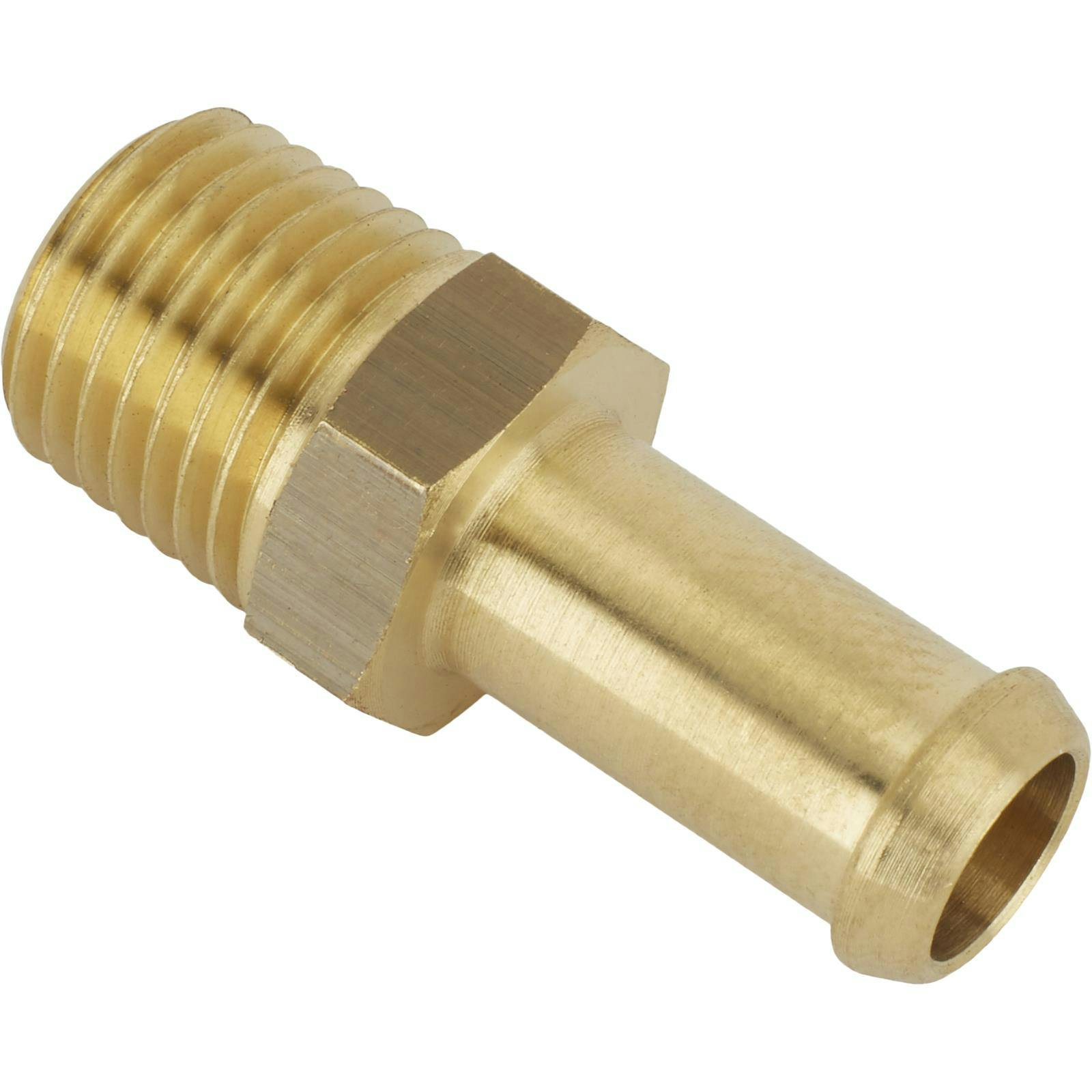 Edelbrock 8080 Pipe to Hose Barb Fitting, 1/4-18 NPT X 3/8