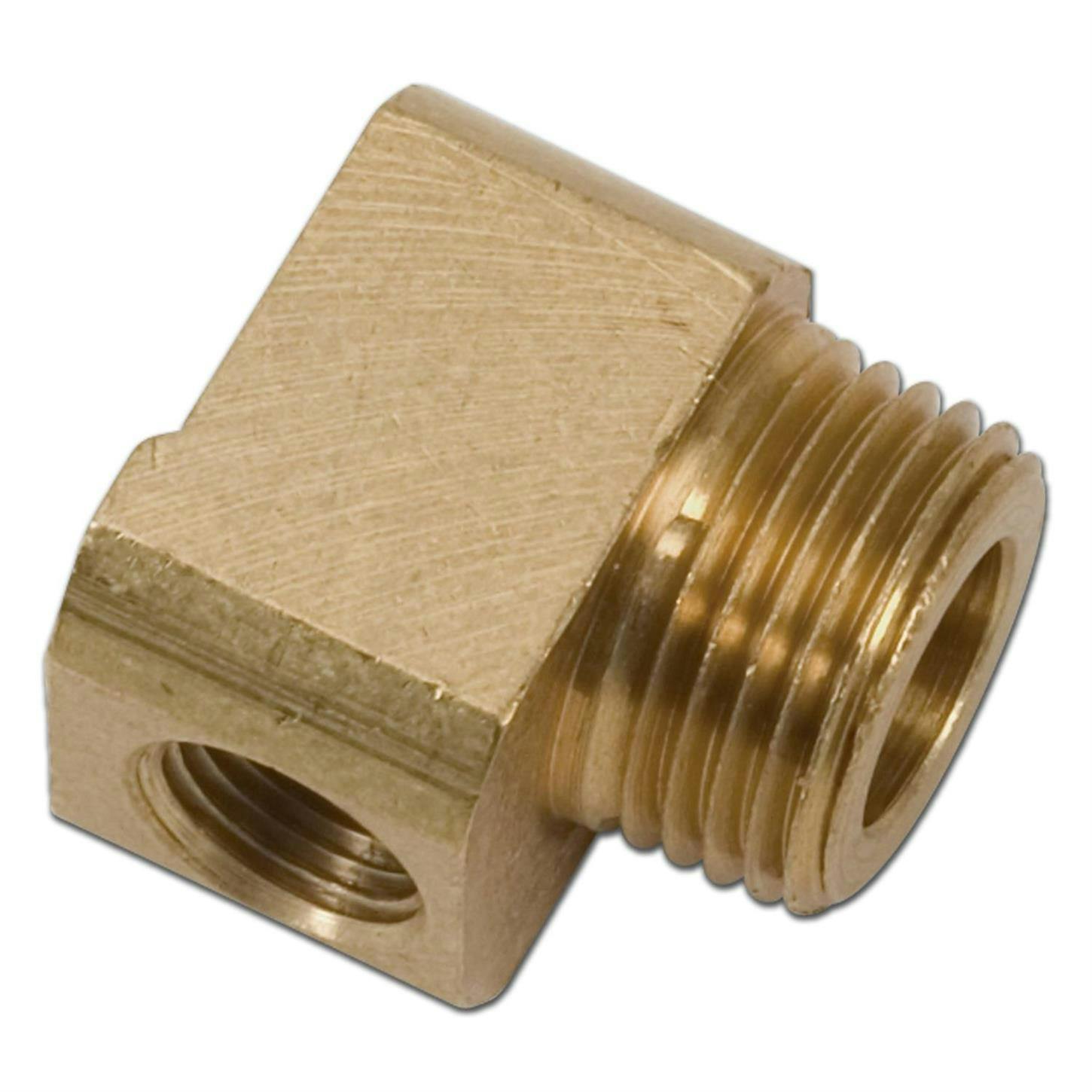 Edelbrock 8096 Low-Profile Vacuum Fitting Reducers, 90 Degree, Brass