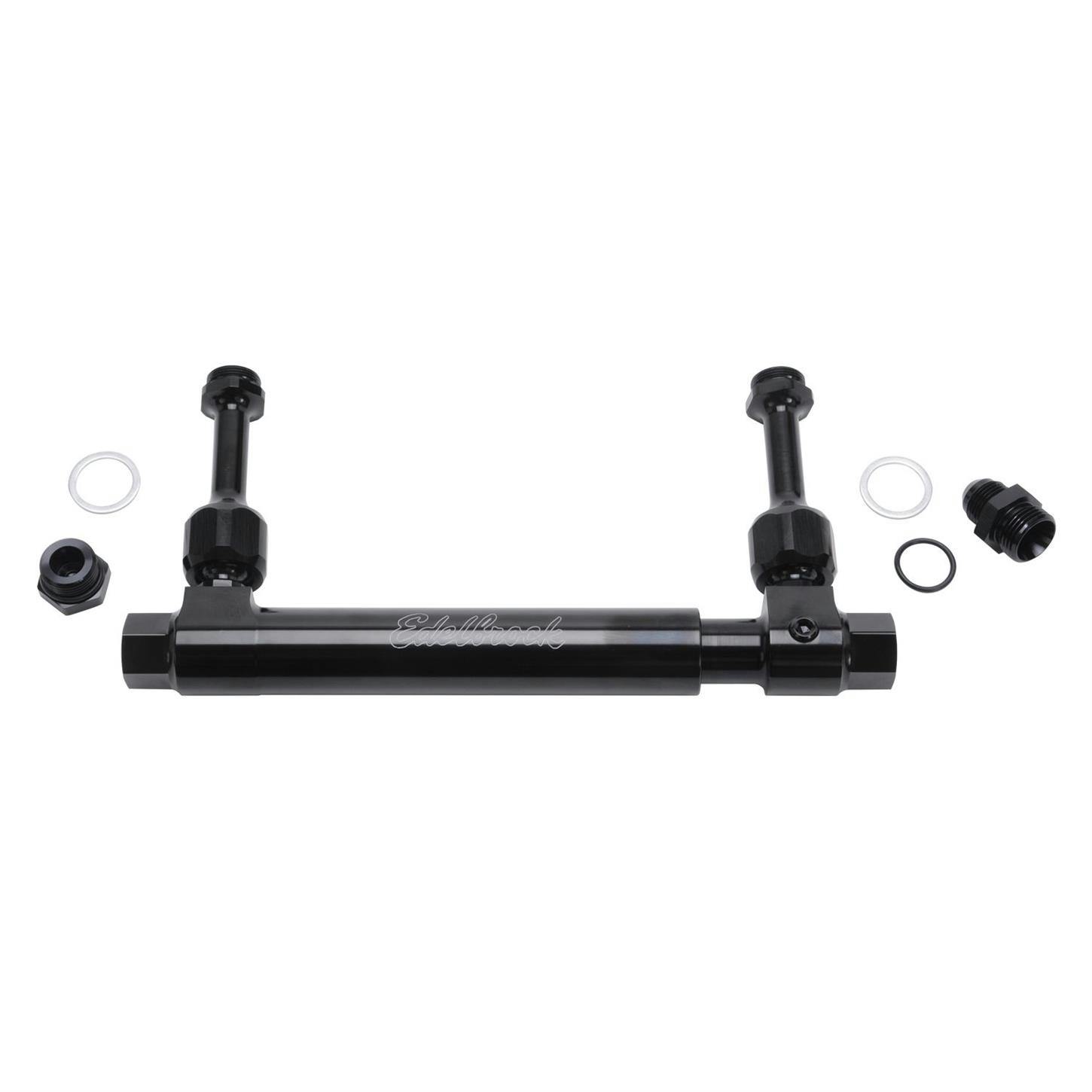 Edelbrock 8100 Black Adjustable Fuel Log for Holley and Demon