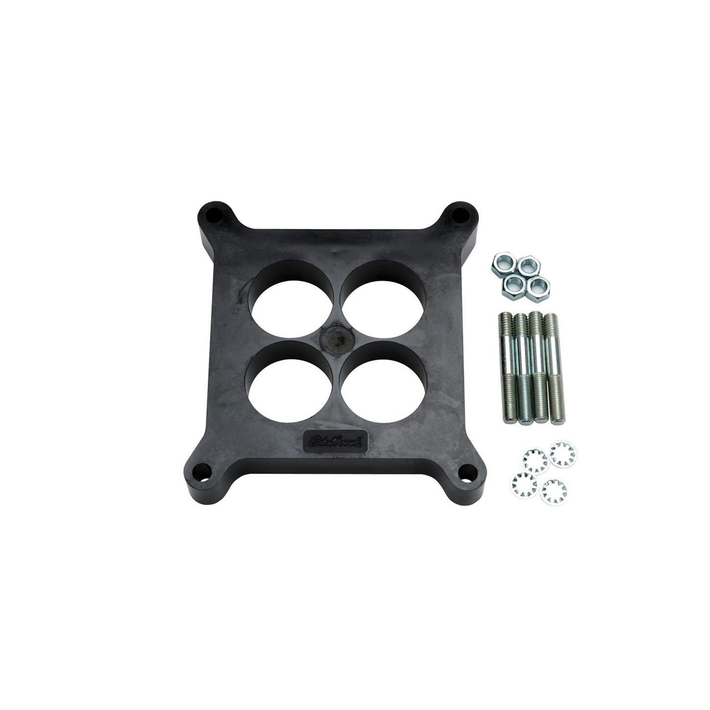 Edelbrock 8711 4- Barrel Carburetor Spacer, phenolic, 1 Inch