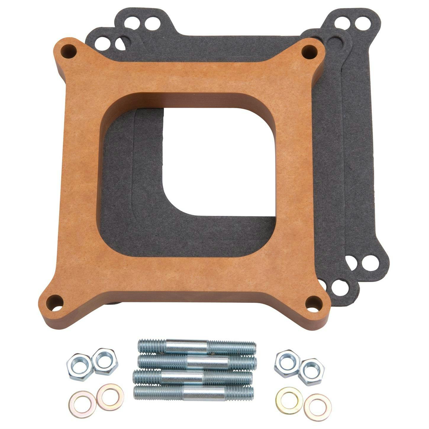 Edelbrock 8719 4- Barrel Carburetor Spacer, Wood, 0.750 Inch