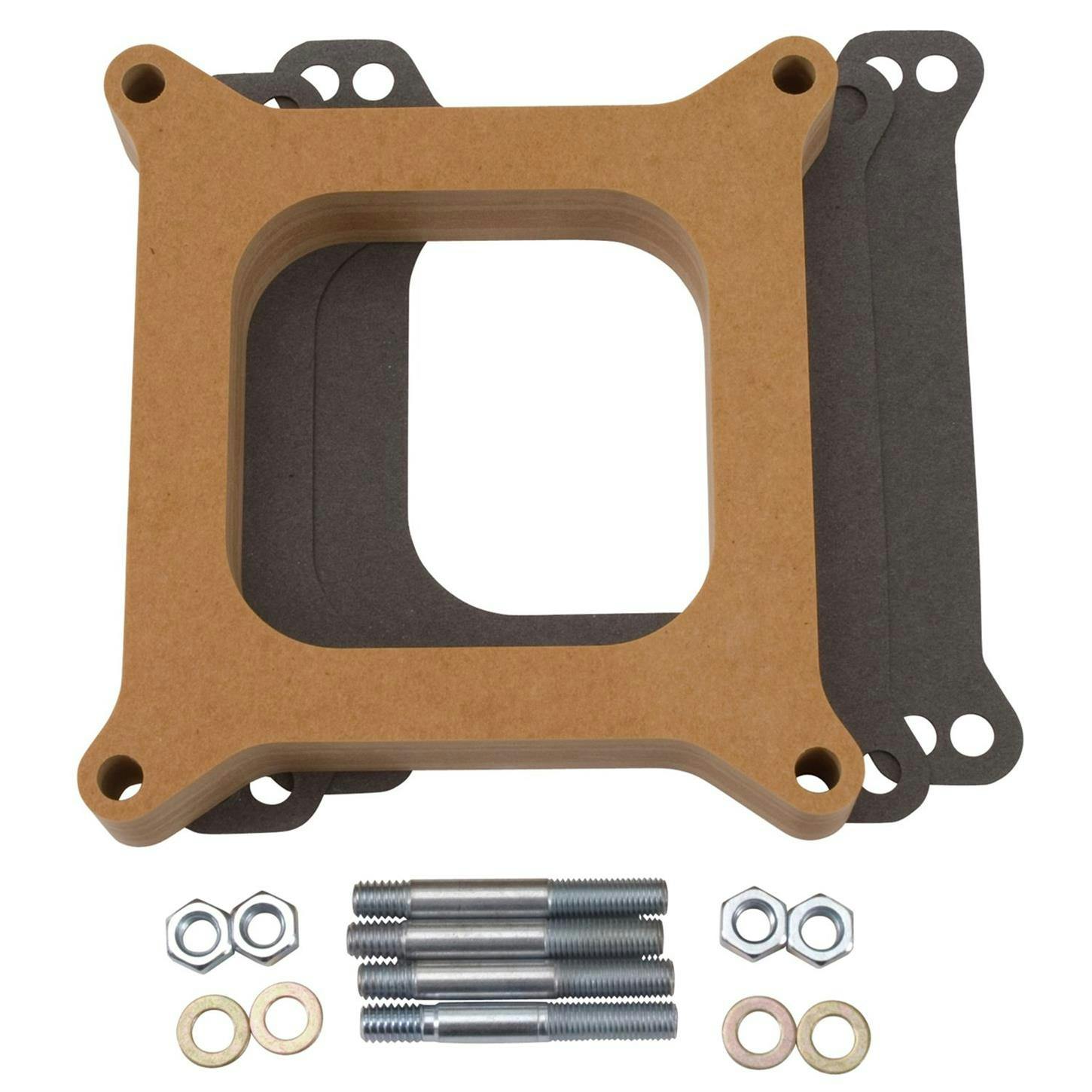 Edelbrock 8720 4- Barrel Carburetor Spacer, Wood, 1 Inch