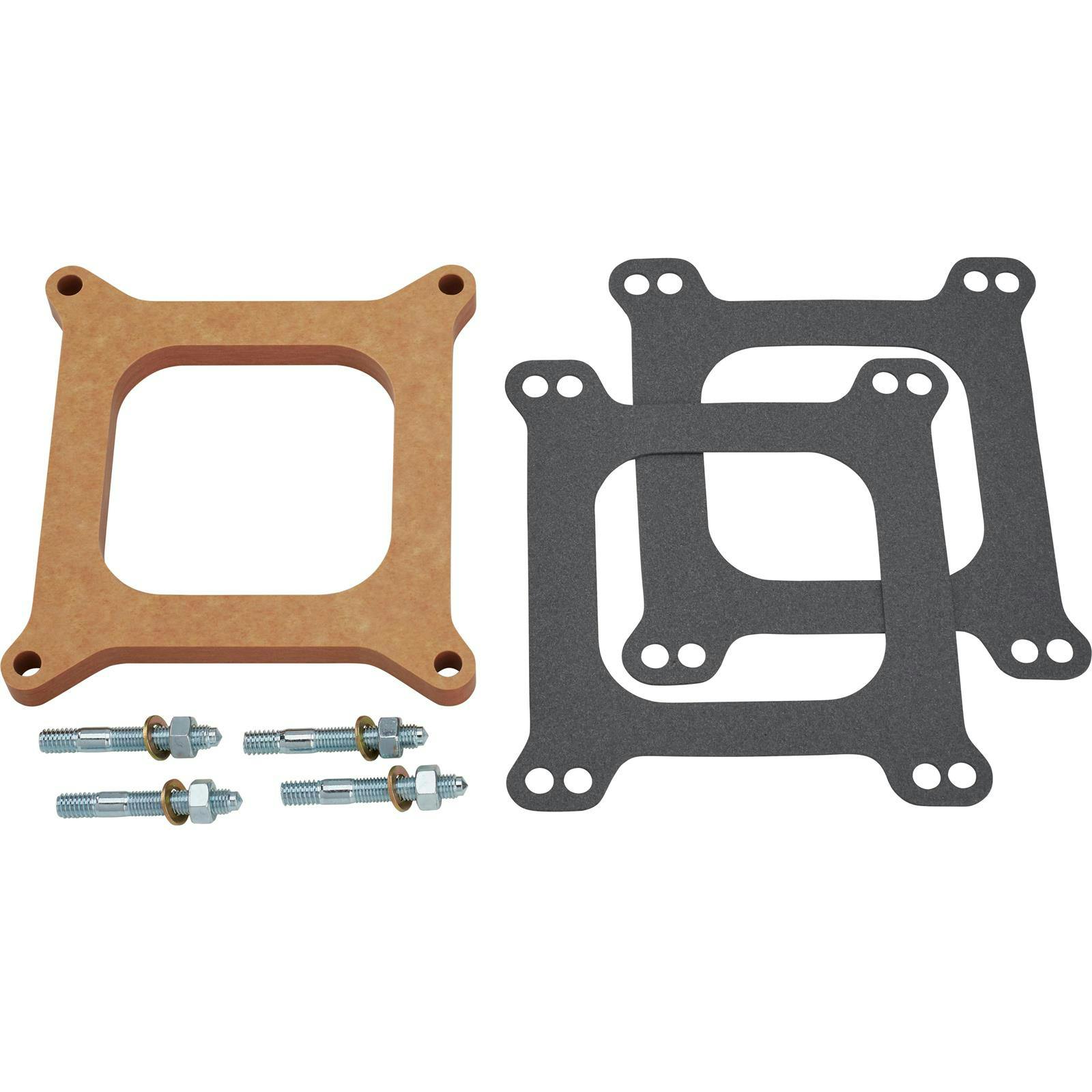 Edelbrock 8724 4- Barrel Carburetor Spacer, Wood, 0.500 Inch