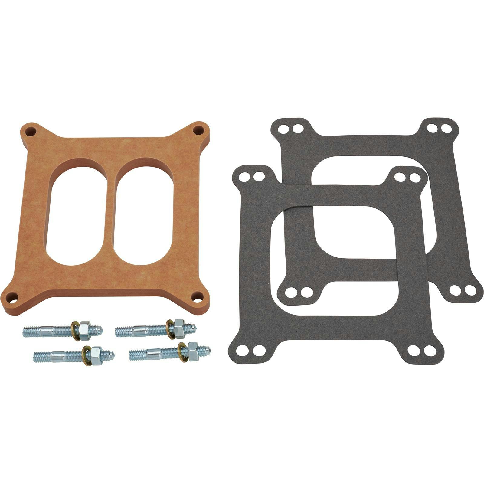 Edelbrock 8725 4- Barrel Carburetor Spacer, Wood, 0.500 Inch