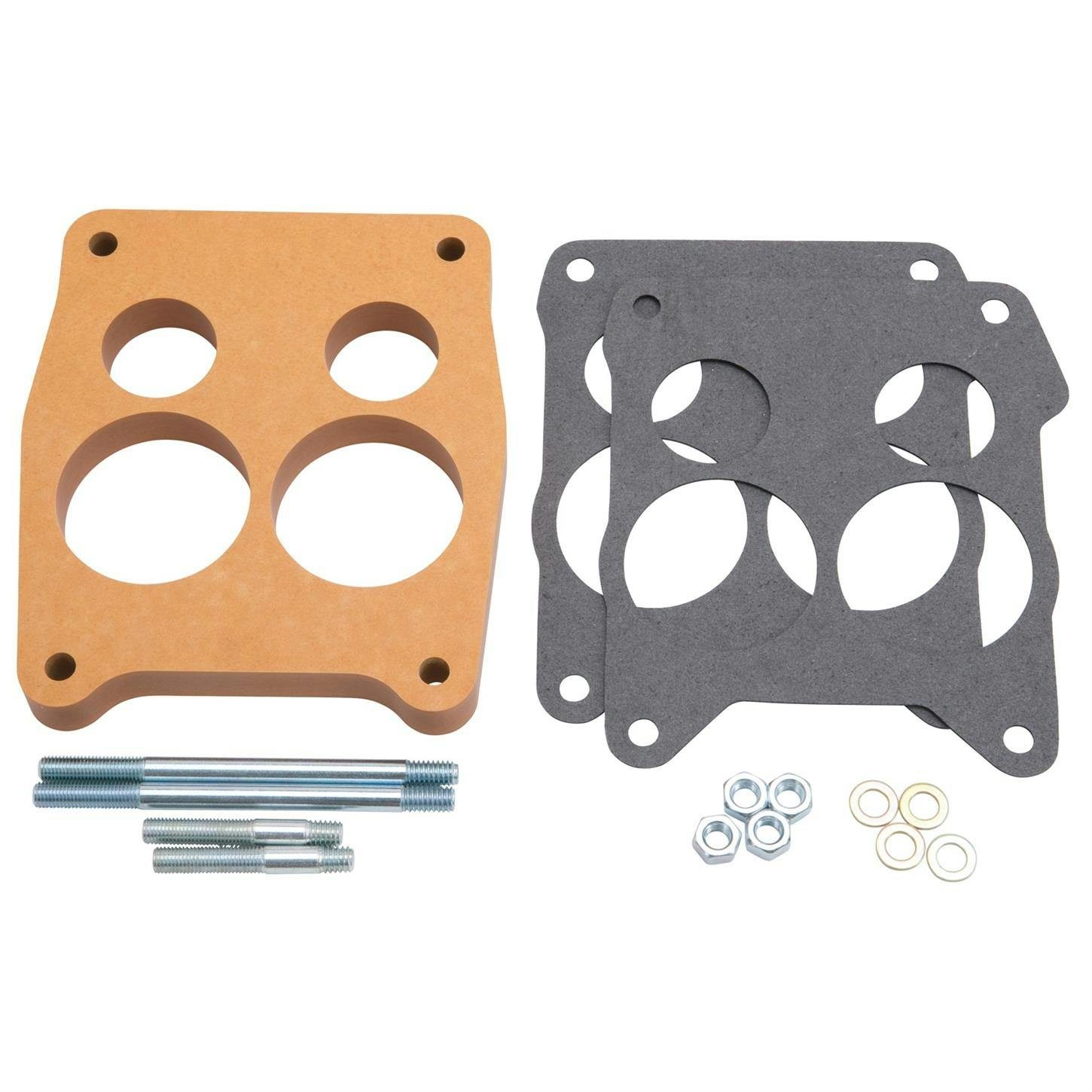 Edelbrock 8726 4- Barrel Carburetor Spacer, Wood, 0.750 Inch