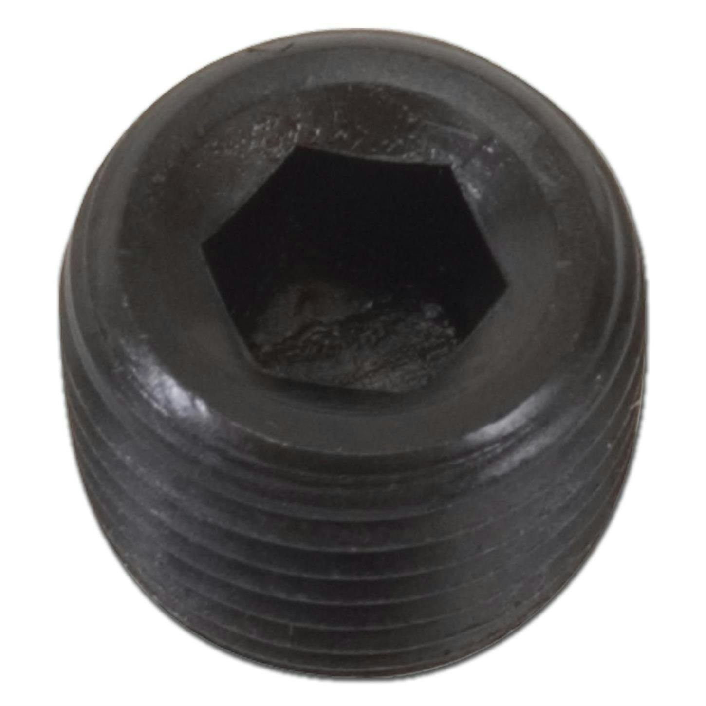 Edelbrock 9126 Series Pipe Plug, 1/2 Inch NPT, Steel, Gloss Black