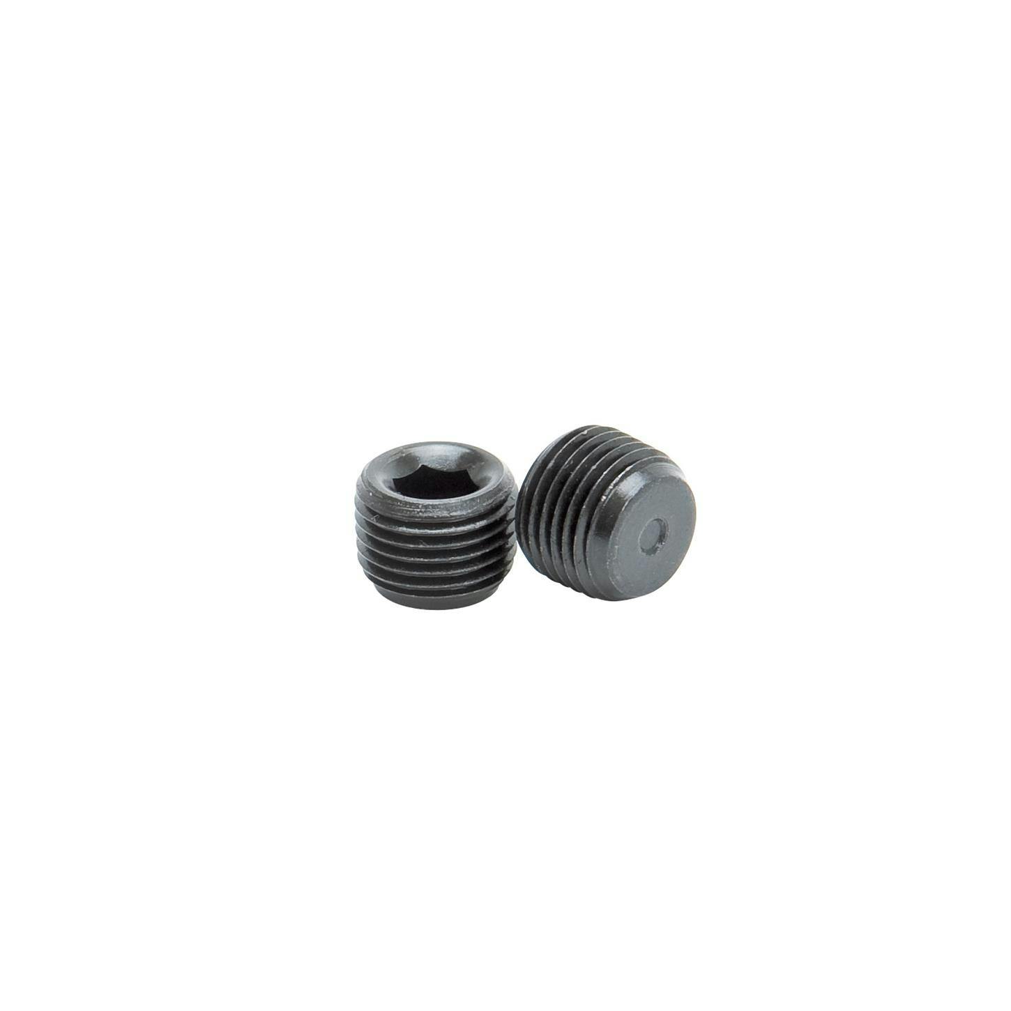 Edelbrock 9129 Series Pipe Plug, 1/8 Inch NPT, Steel, Gloss Black