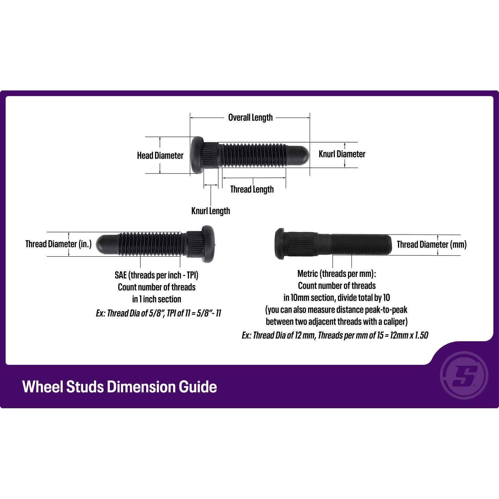 Eibach S1-1-14-25-40-17 Wheel Stud M14 X 1.25 X 40mm, Each