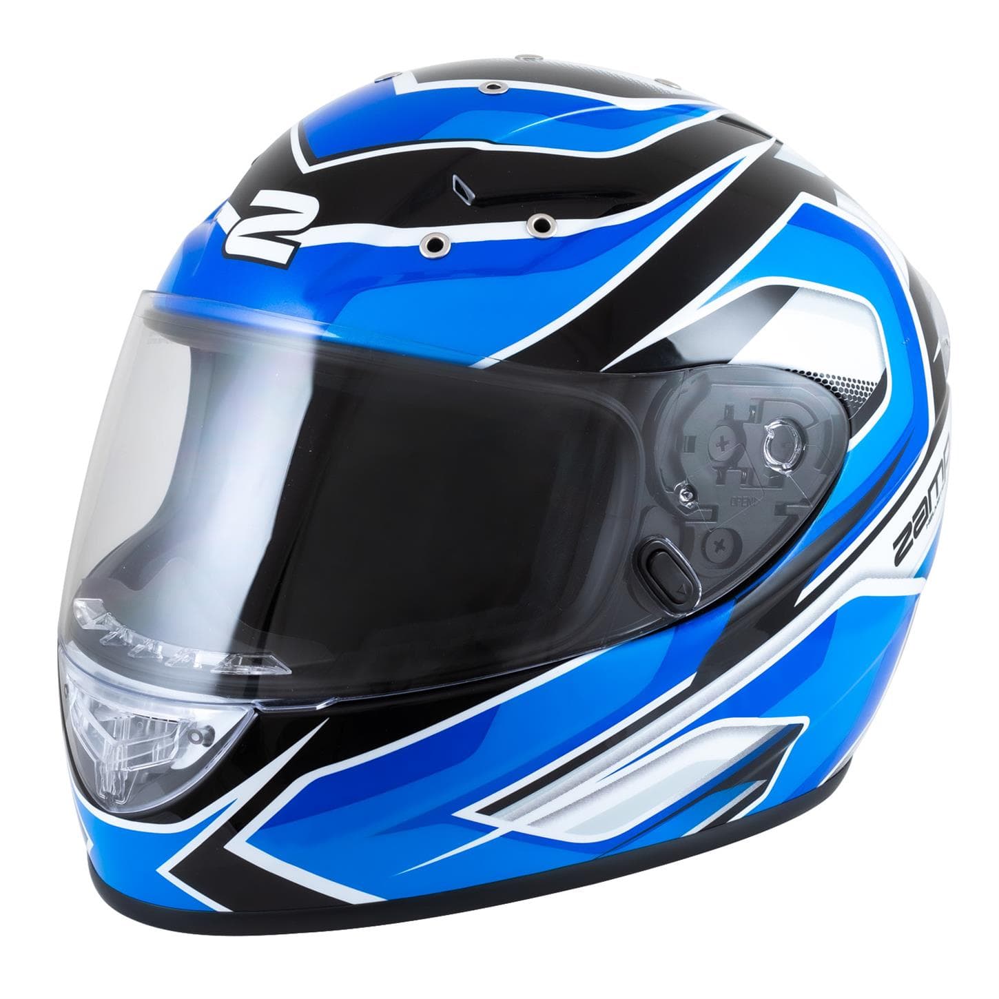 Zamp H779003L FS-10 Racing Helmet, M2025D/DOT, Black, Large