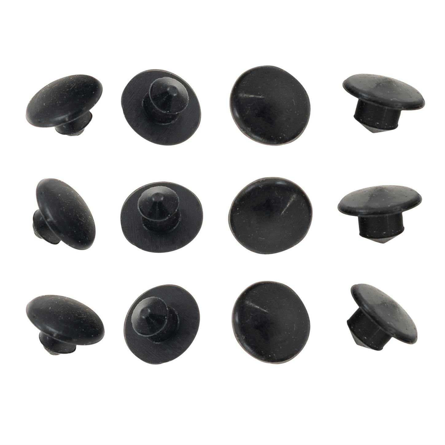 Zamp HTP23003V12 M6 Circle Vent Plugs, Black, Pack/12