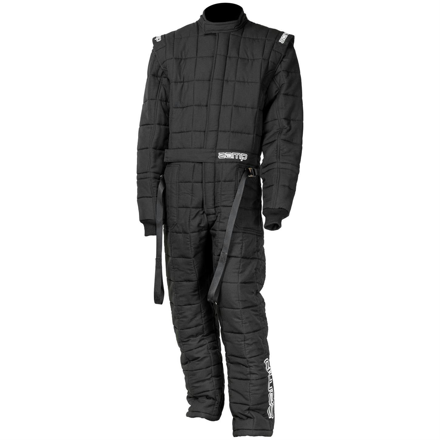 Zamp ZR-Drag Race Suit, 9 Layer, Black, Built-In Arm Restraints