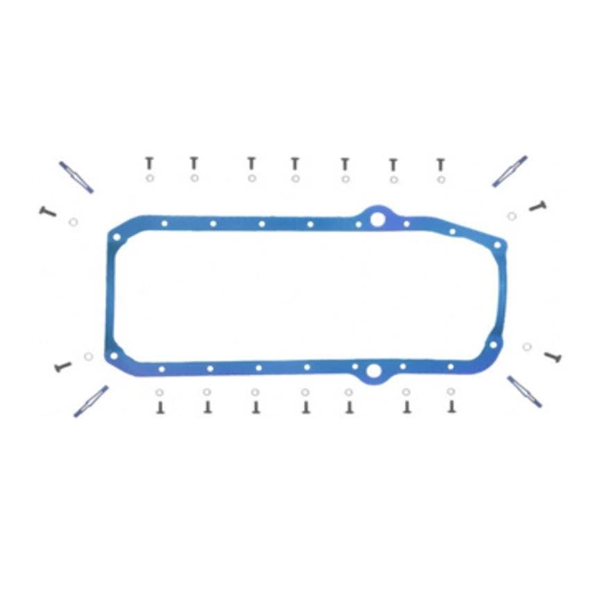 Fel-Pro OS34510T 1 Pc Thick Oil Pan Gasket, S/B Chevy, 2 Pc Main