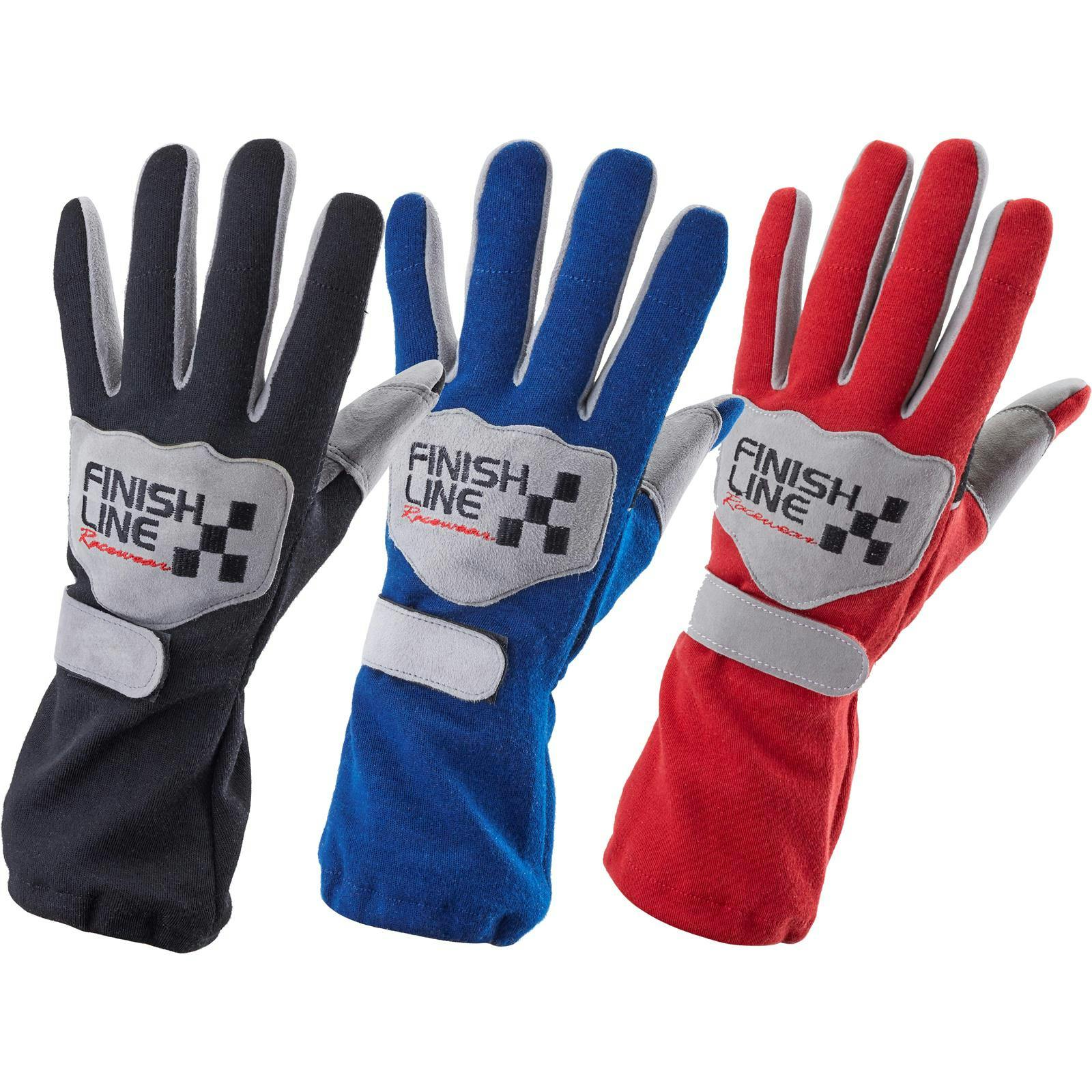 Finish Line Single Layer Racing Gloves, SFI-3.3/1 Leather