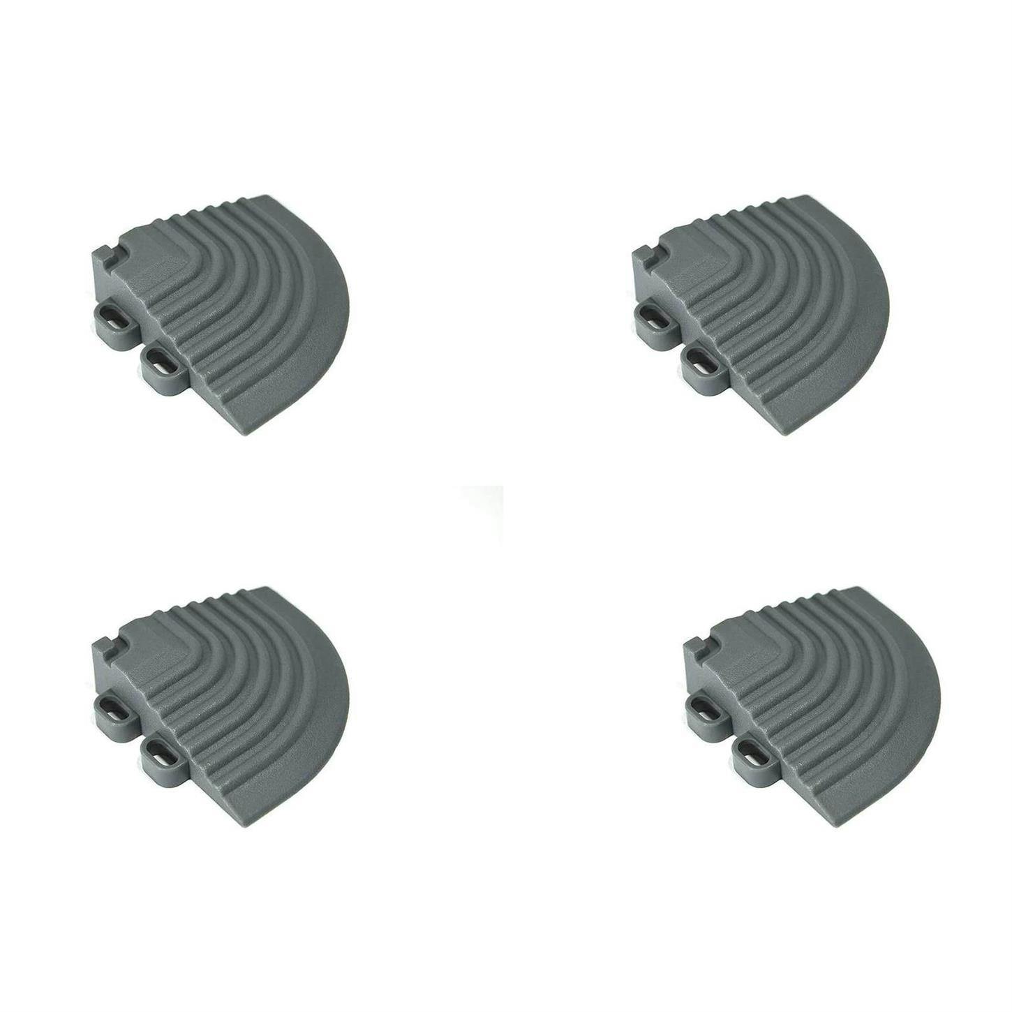 Swisstrax Pro Garage Floor Tile Corner, Set/4, 2.5x2.5x.75 Inch