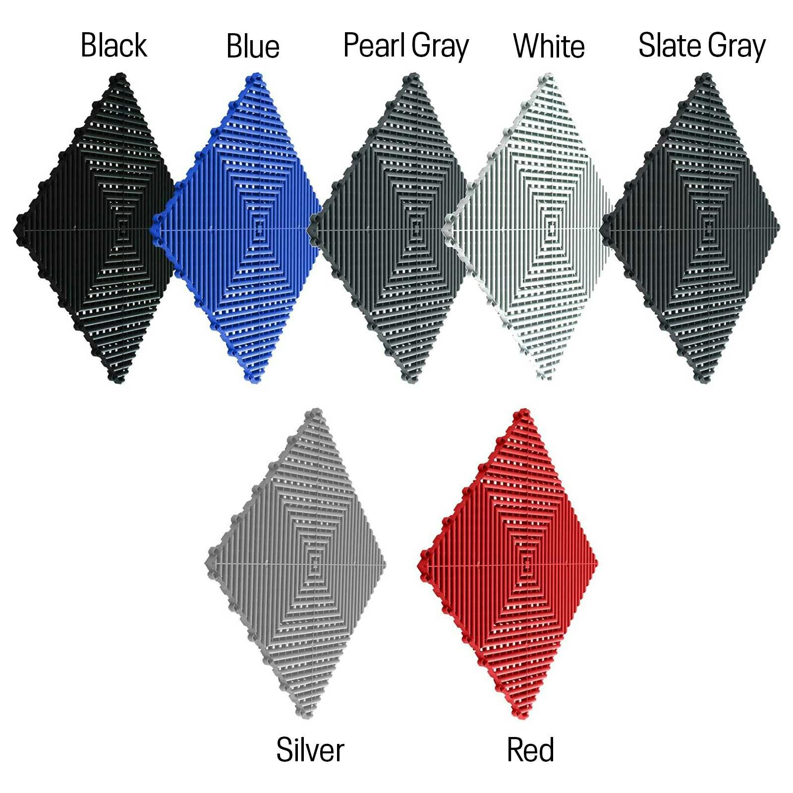 Swisstrax 504.000.203C-6PK Ribtrax Pro Floor Tile, Pearl Grey, 6