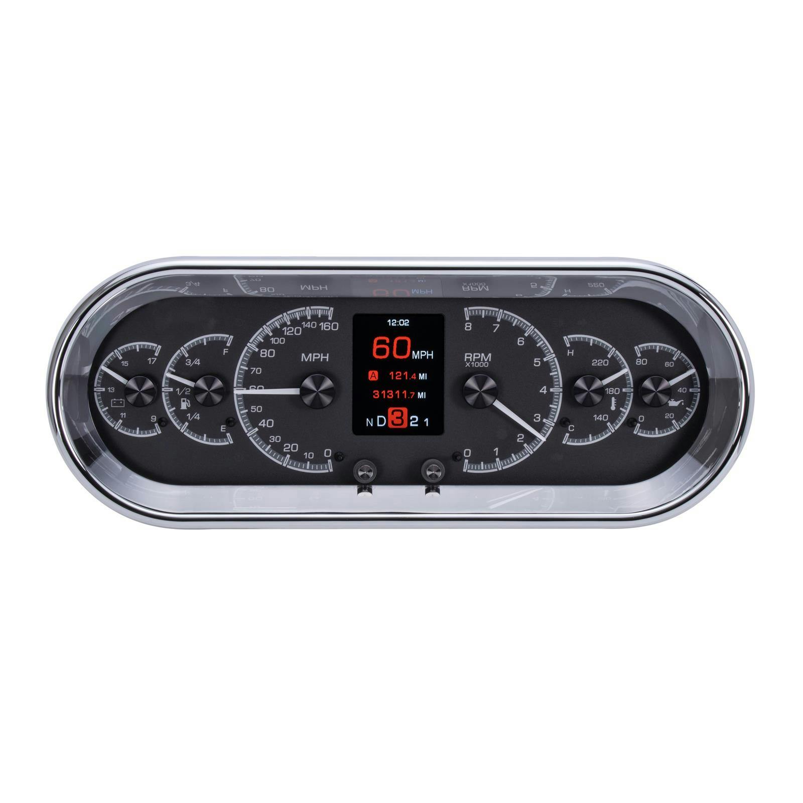 Dakota Digital HDX-2018-K Universal Analog HDX Instruments, Black