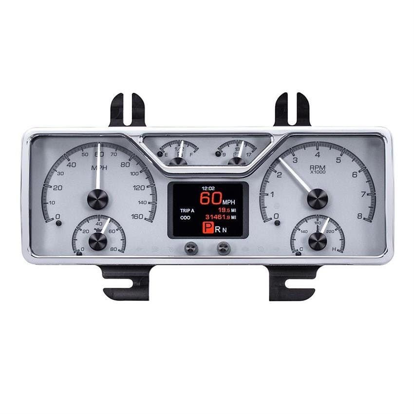 Dakota Digital HDX-40F-S 1940 Ford Car HDX Instruments, Silver
