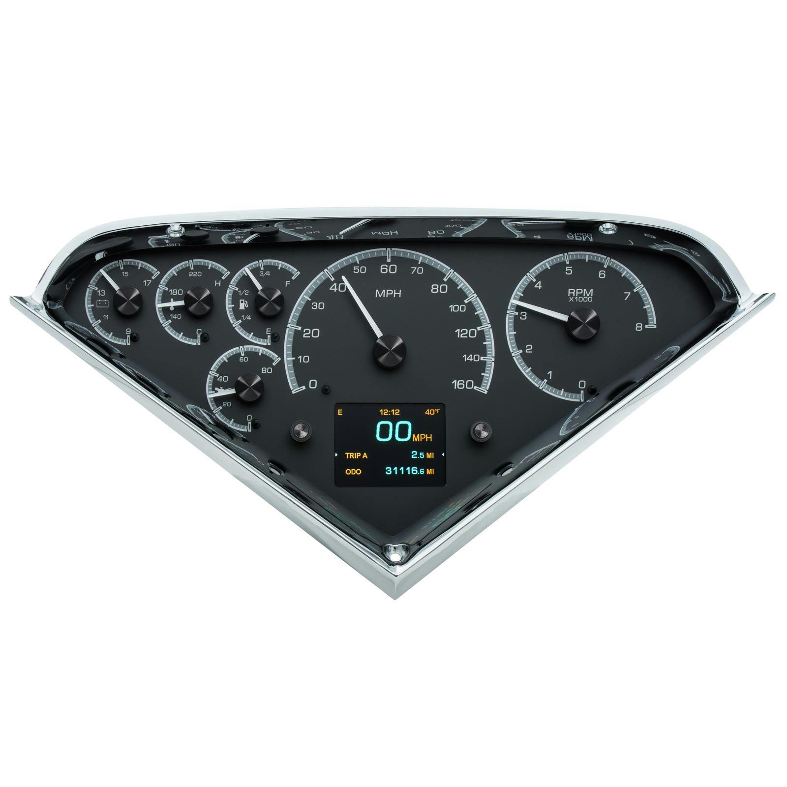 Dakota Digital HDX-55C-PU-K 55-59 Chevy Truck HDX Instruments Blk