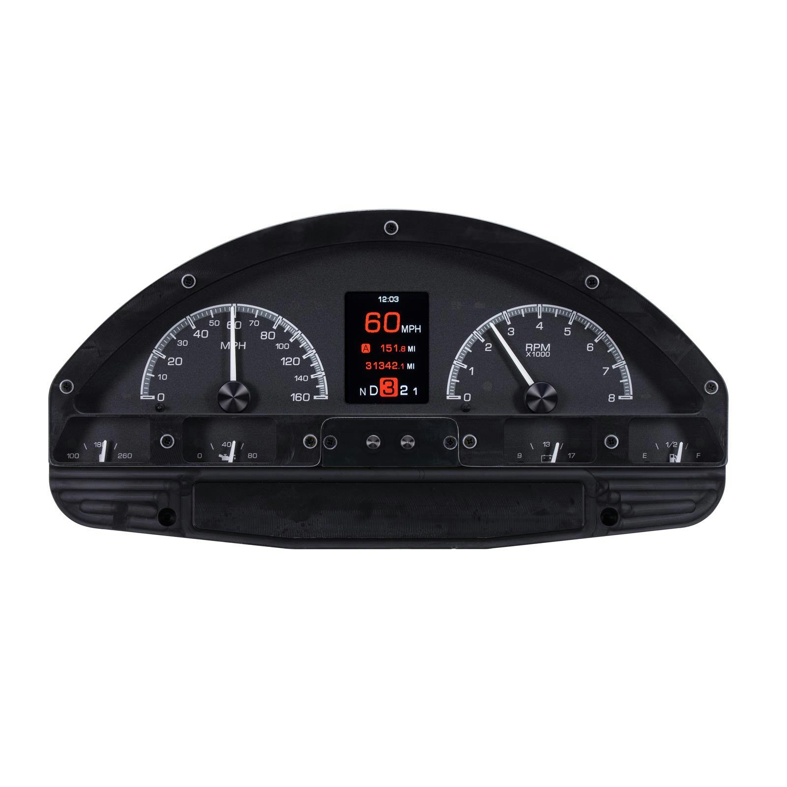 Dakota Digital HDX-56F-PU-K 56 Ford Pickup HDX Instruments, Black