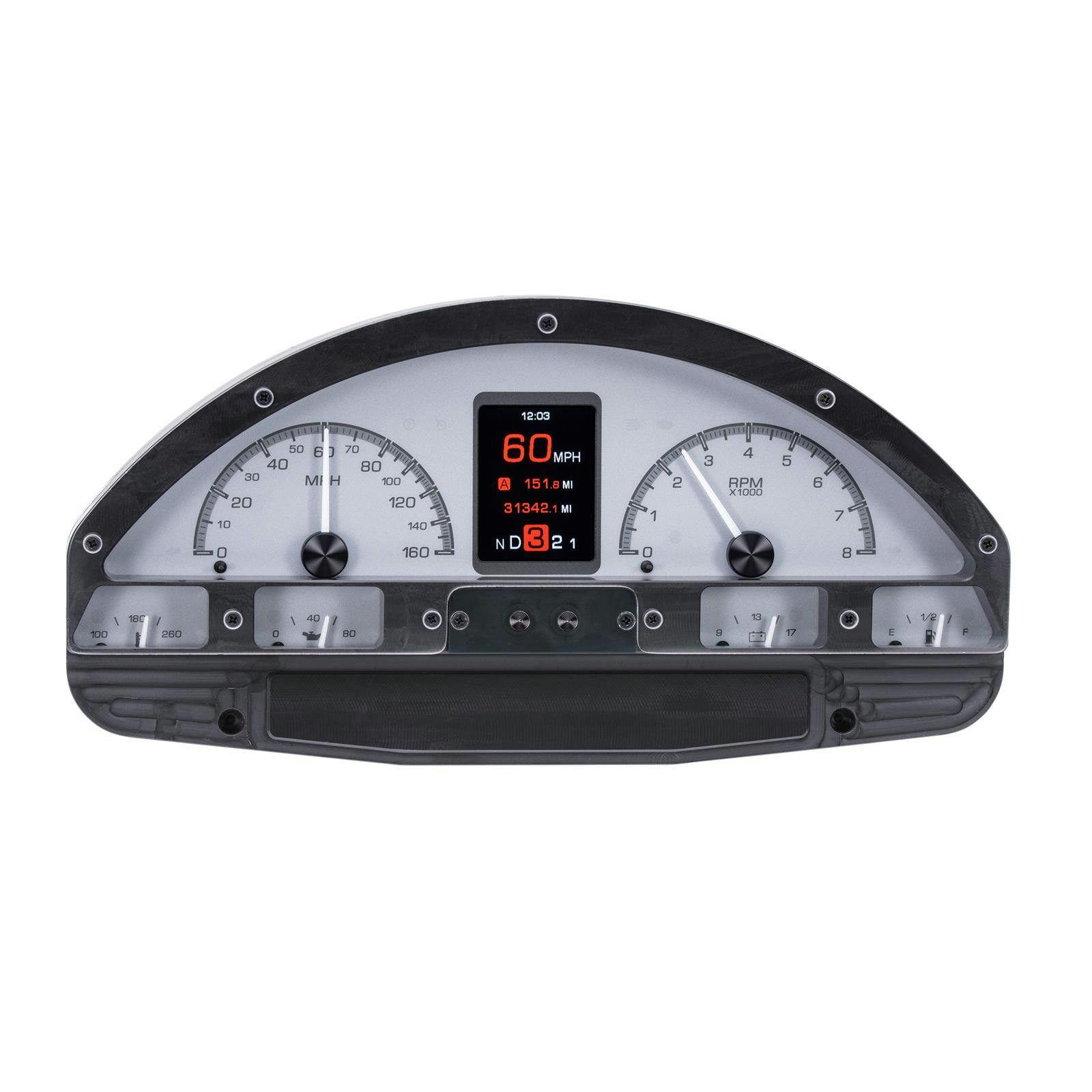 Dakota Digital HDX-56F-PU-S 56 Ford Pickup HDX Instruments Silver