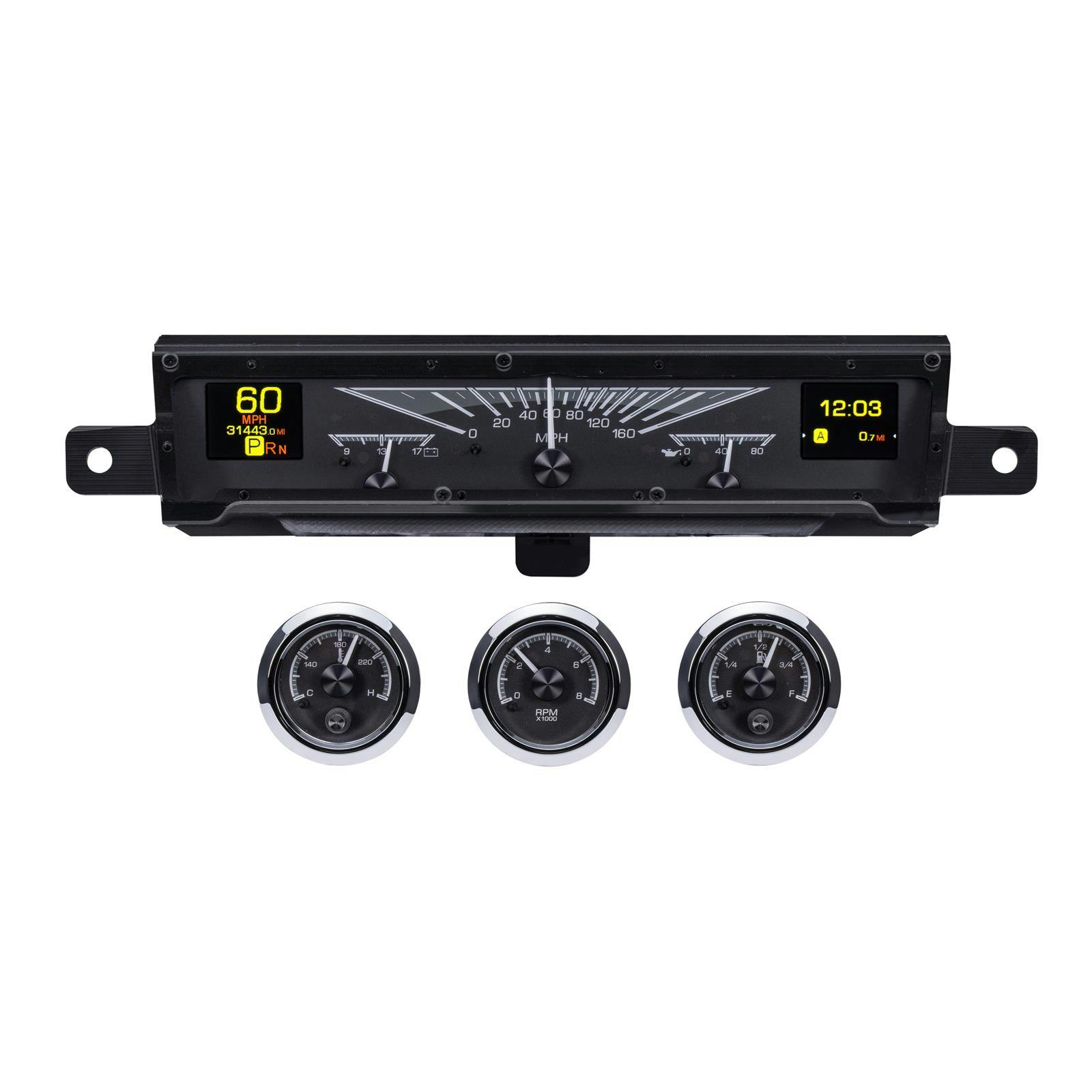 Dakota Digital HDX-61C-IMP-K 61-62 Impala HDX Instruments, Black