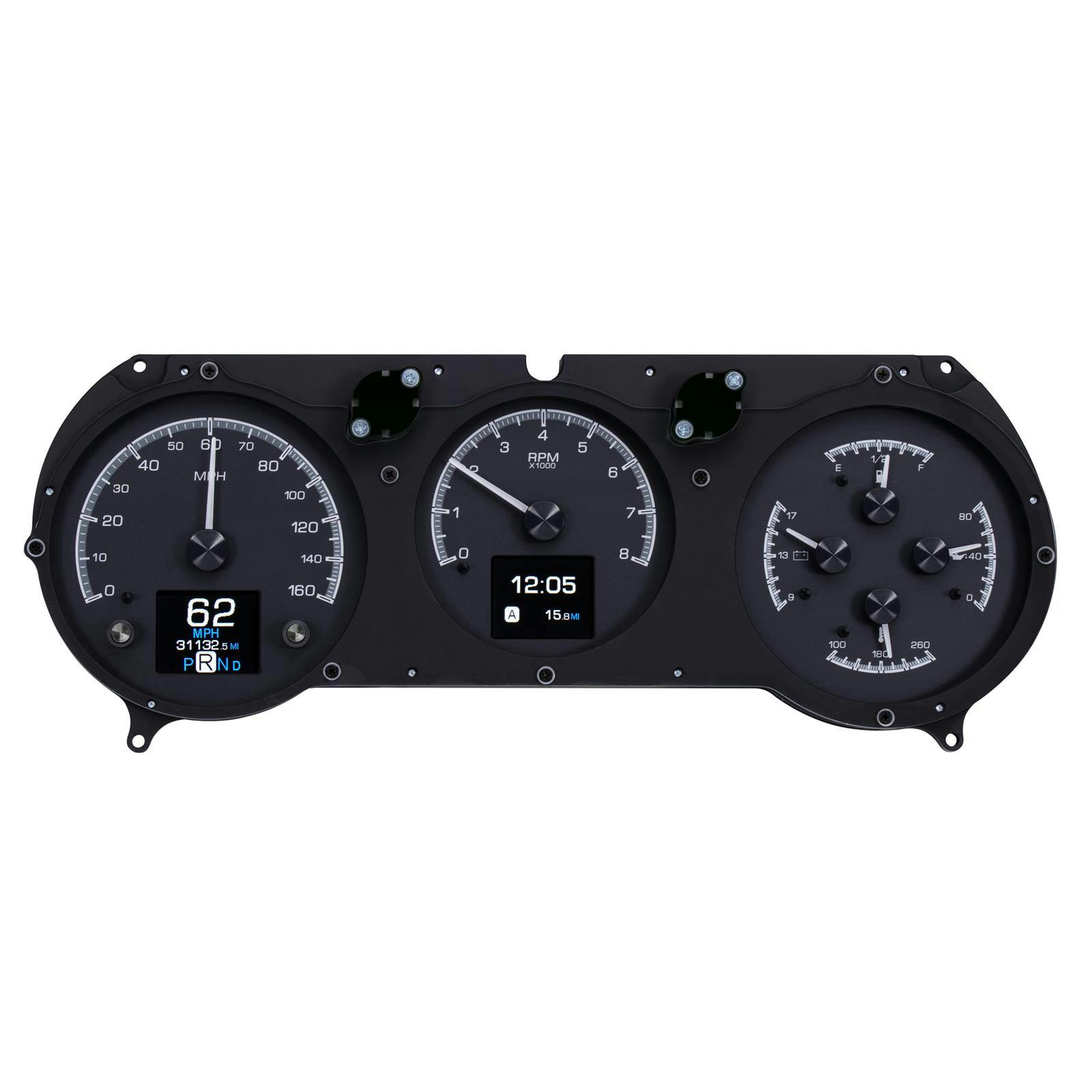 Dakota Digital HDX-64C-CVL-K 64-65 Chevelle HDX Instruments, Blk