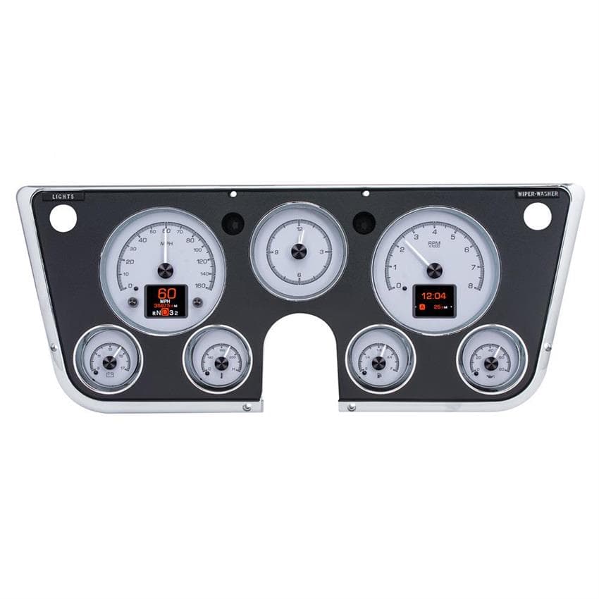 Dakota Digital HDX-67C-PU-S 67-72 Chevy Truck HDX Gauges / Silver