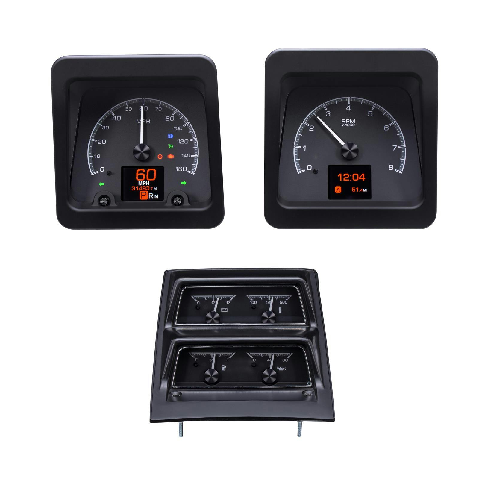 Dakota Digital HDX-69C-CAC-K 1969 Camaro HDX Instruments, Black