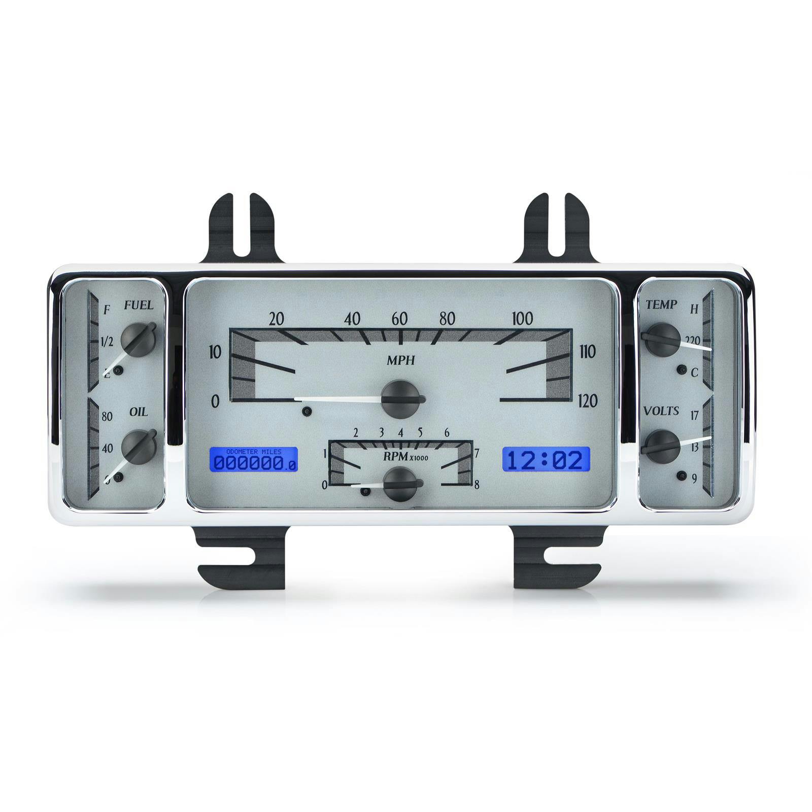 Dakota Digital VHX-40F-S-B 1940 Ford Car VHX Instruments, Silver