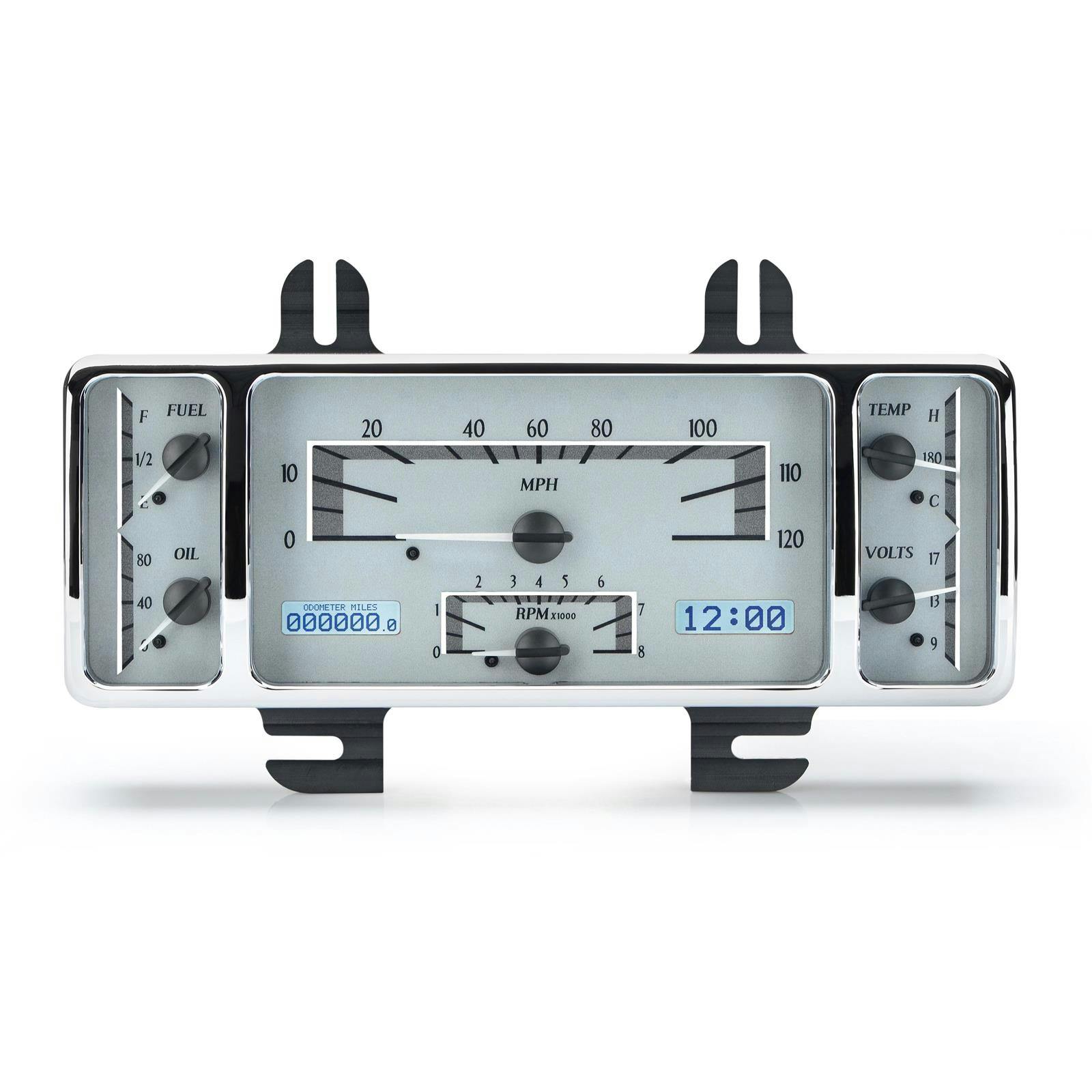 Dakota Digital VHX-40F-S-W 1940 Ford Car VHX Instruments, Silver