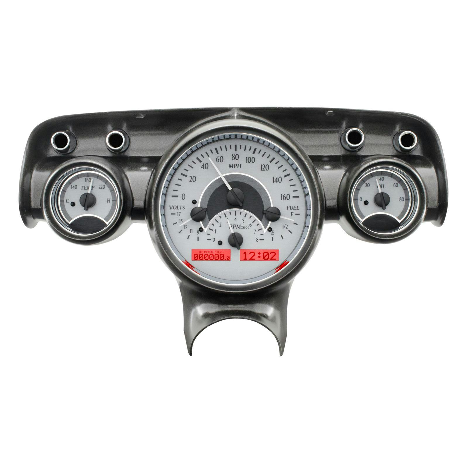Dakota Digital VHX-57C-S-R 1957 Chevy Car VHX Instruments, Silver