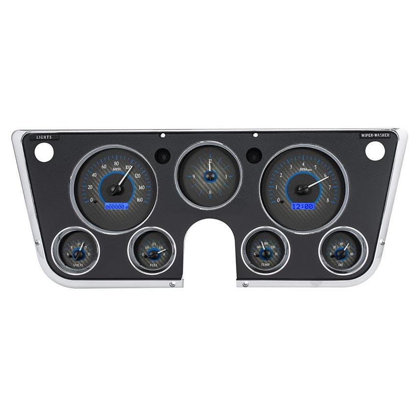 Dakota Digital VHX Instruments, 68-72 Chevy Truck, Carbon/Blue
