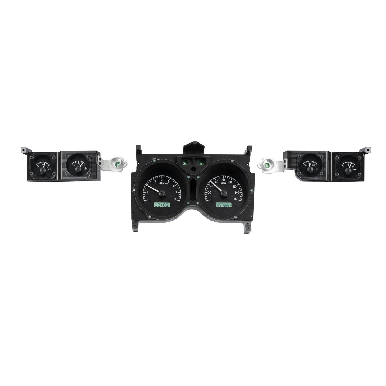 Dakota Digital VHX-73C-CVL-K-W 73-77 Chevelle VHX Gauges, Blk/Wht