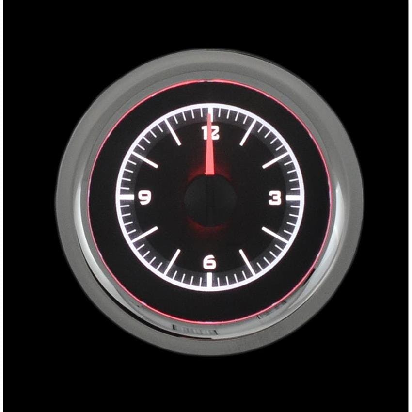 Dakota Digital VLC-55C-K-W 55-56 Chevy Car Clock for VHX, Black