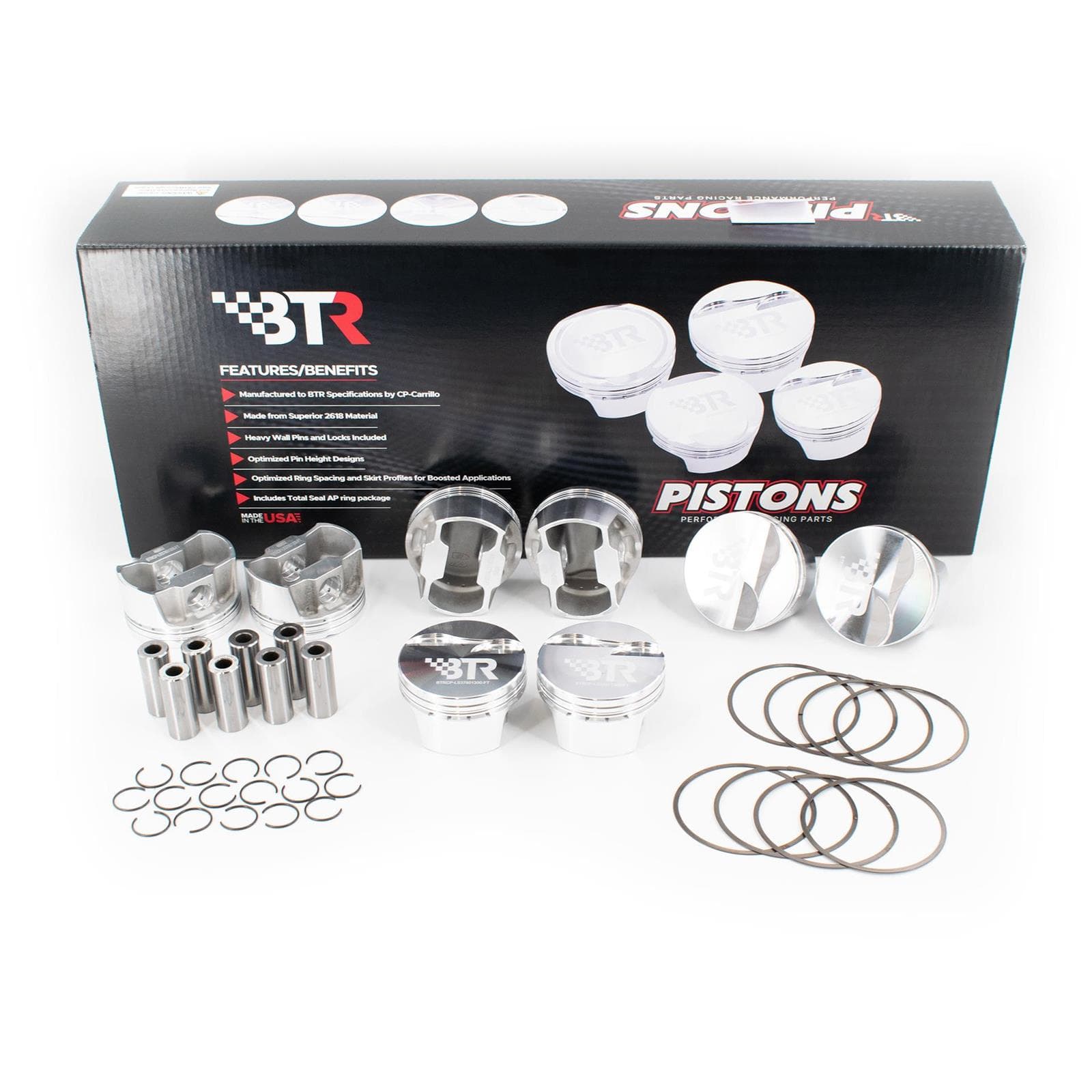 BTR BTRCP-LS38001300-FT-8 CP Pistons Gen III/IV LS 3.800 Flat Top