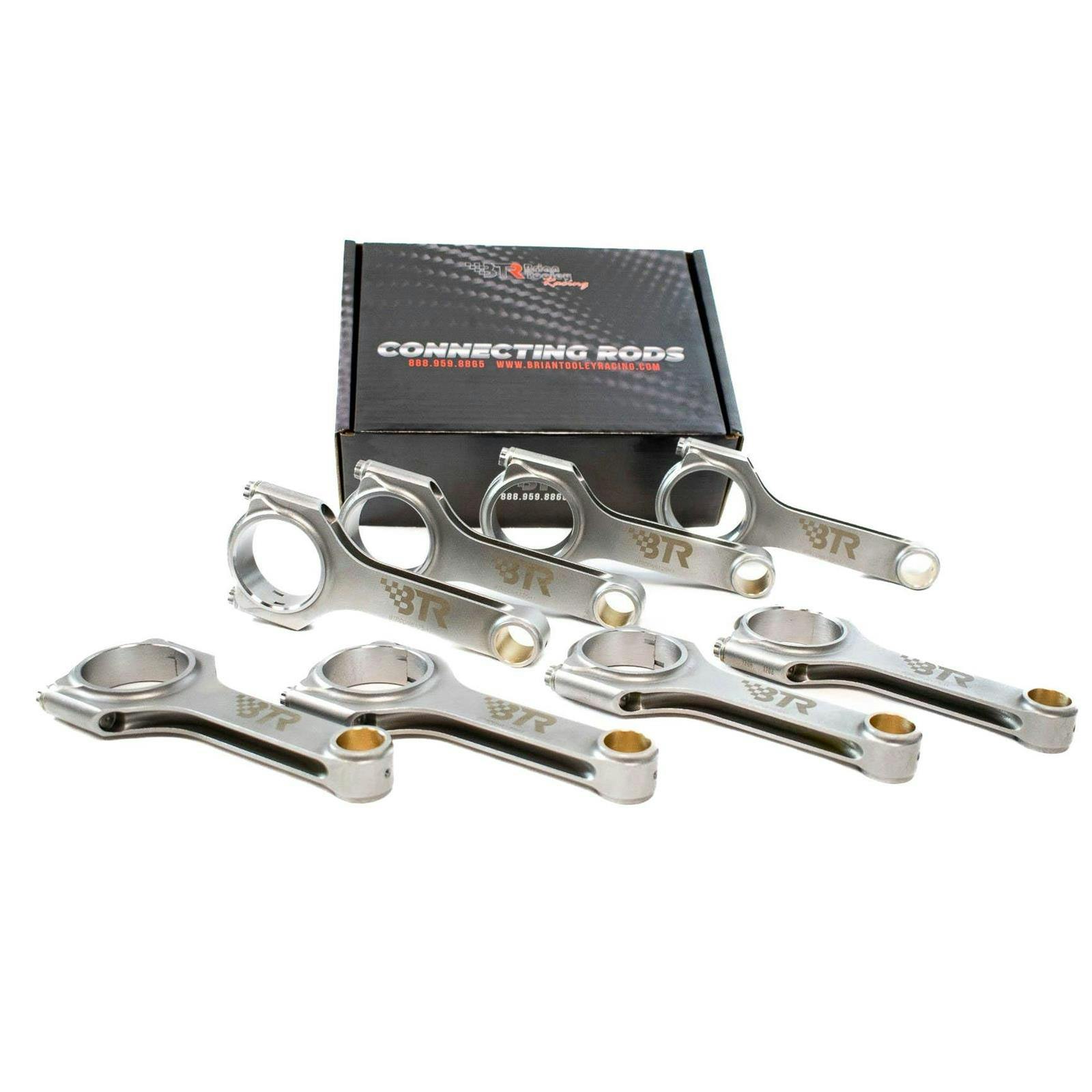 BTR BTRROD6125H1-8 LS 4340 Forged H Beam Connecting Rods 6.125 In