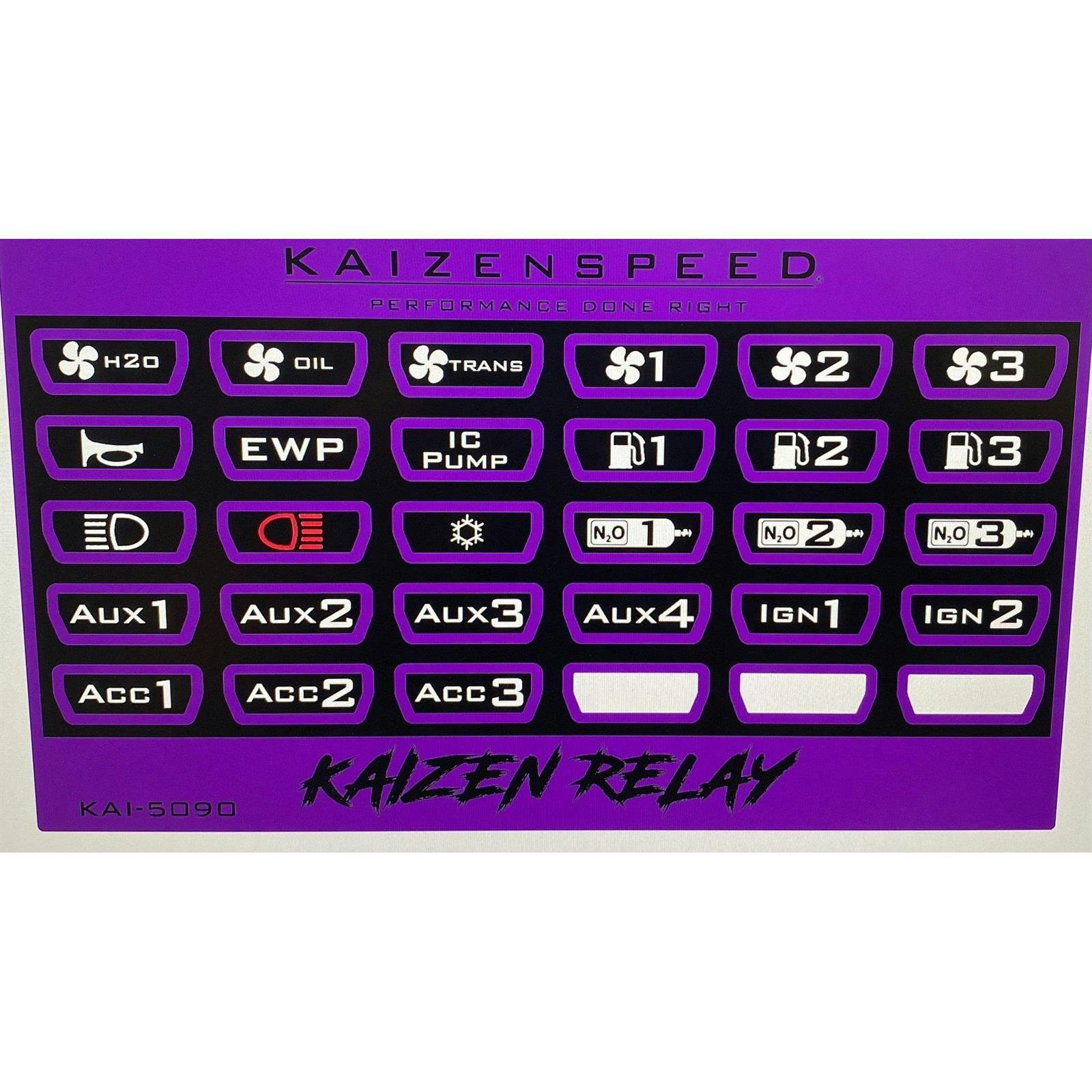 KaizenSpeed KAI-5090 Kaizen Speed Relay Label Sheet