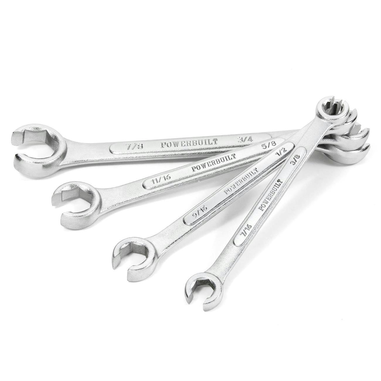 Powerbuilt 640185 Flare Nut Wrench Set, 4 Piece, SAE