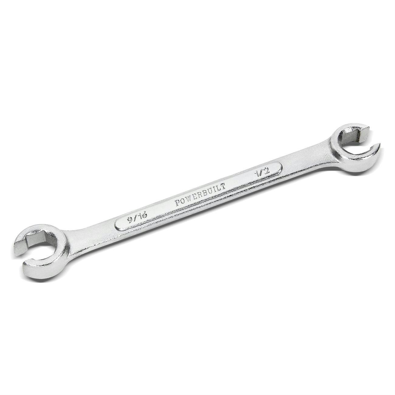Powerbuilt 644034 Flare Nut Wrench, SAE, 1/2 X 9/16 Inch